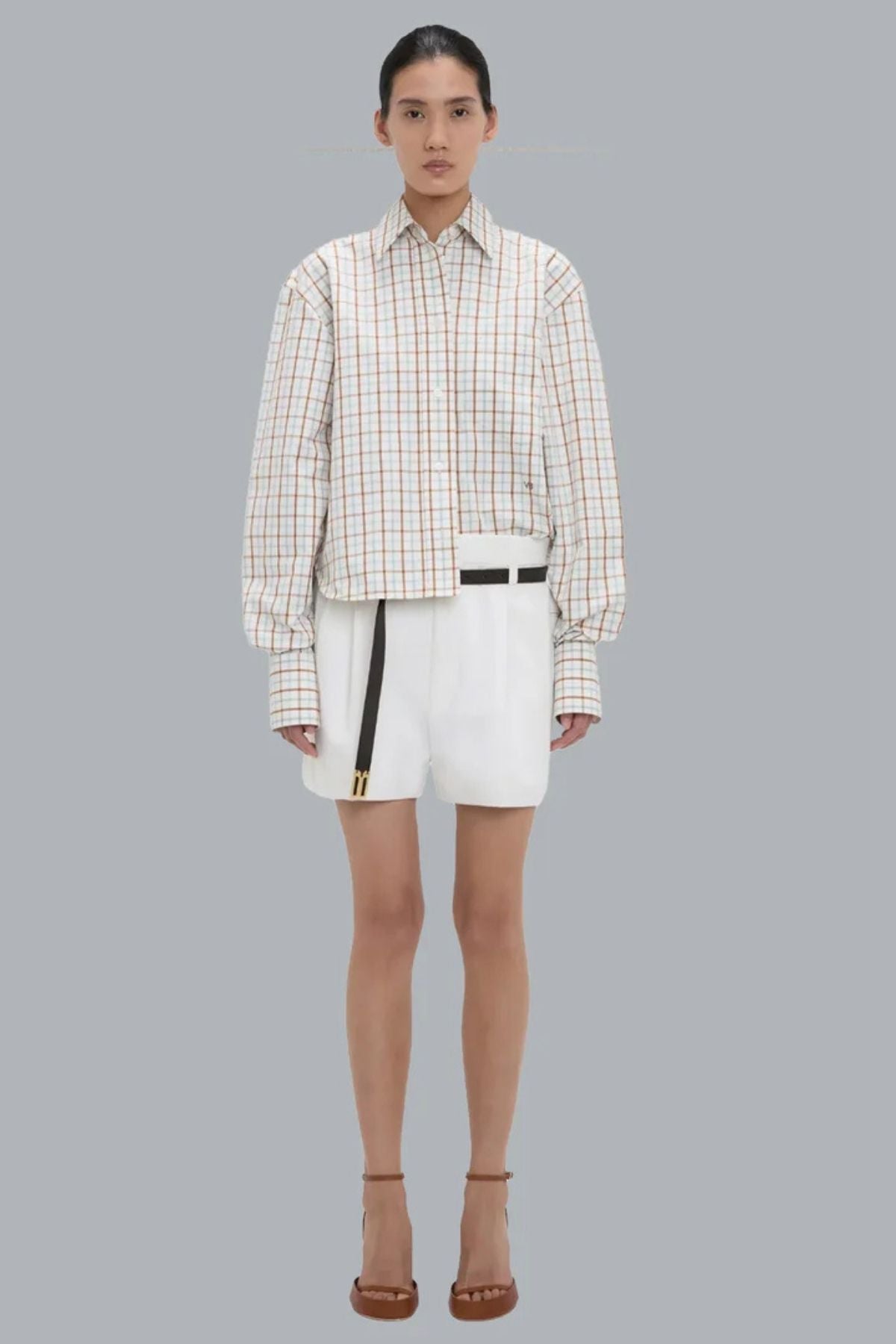 Victoria Beckham Ellys Checked Shirt - Multi/ White
