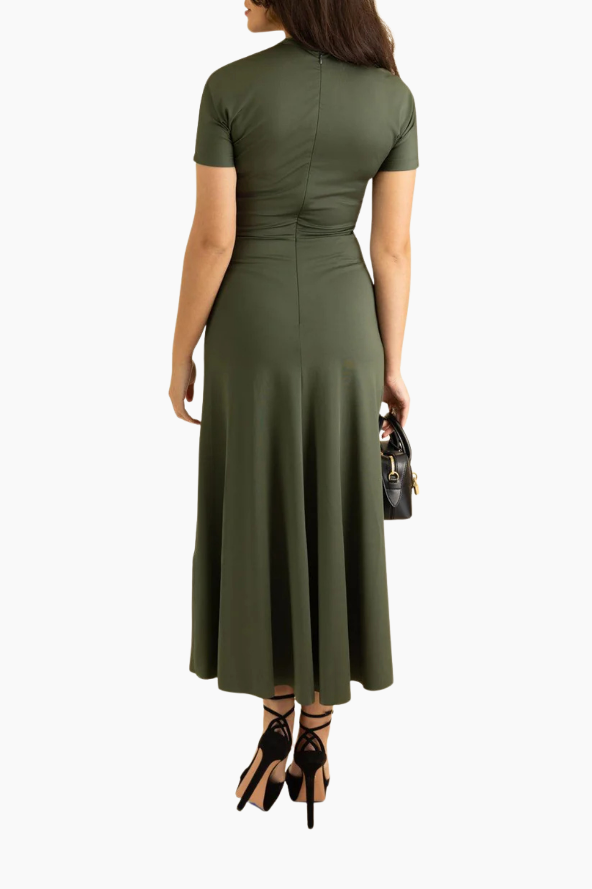 Victoria Beckham Gathered Waist T-Shirt Midi Dress - Oregano GRACE Melbourne Victoria Beckham Gathered Waist T-Shirt Midi Dress - Oregano GRACE Melbourne