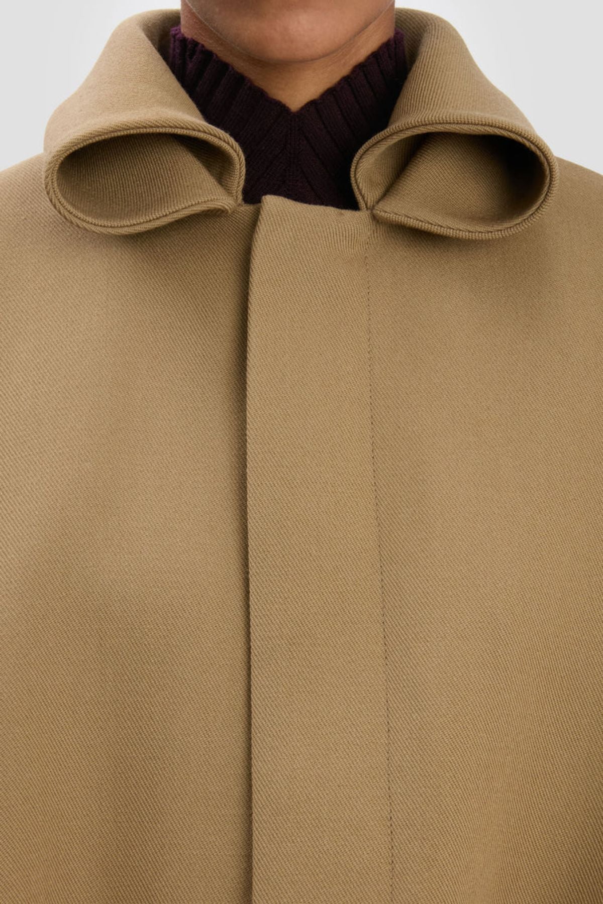Victoria Beckham Oversized Roll Neck Bomber - Dark Camel
