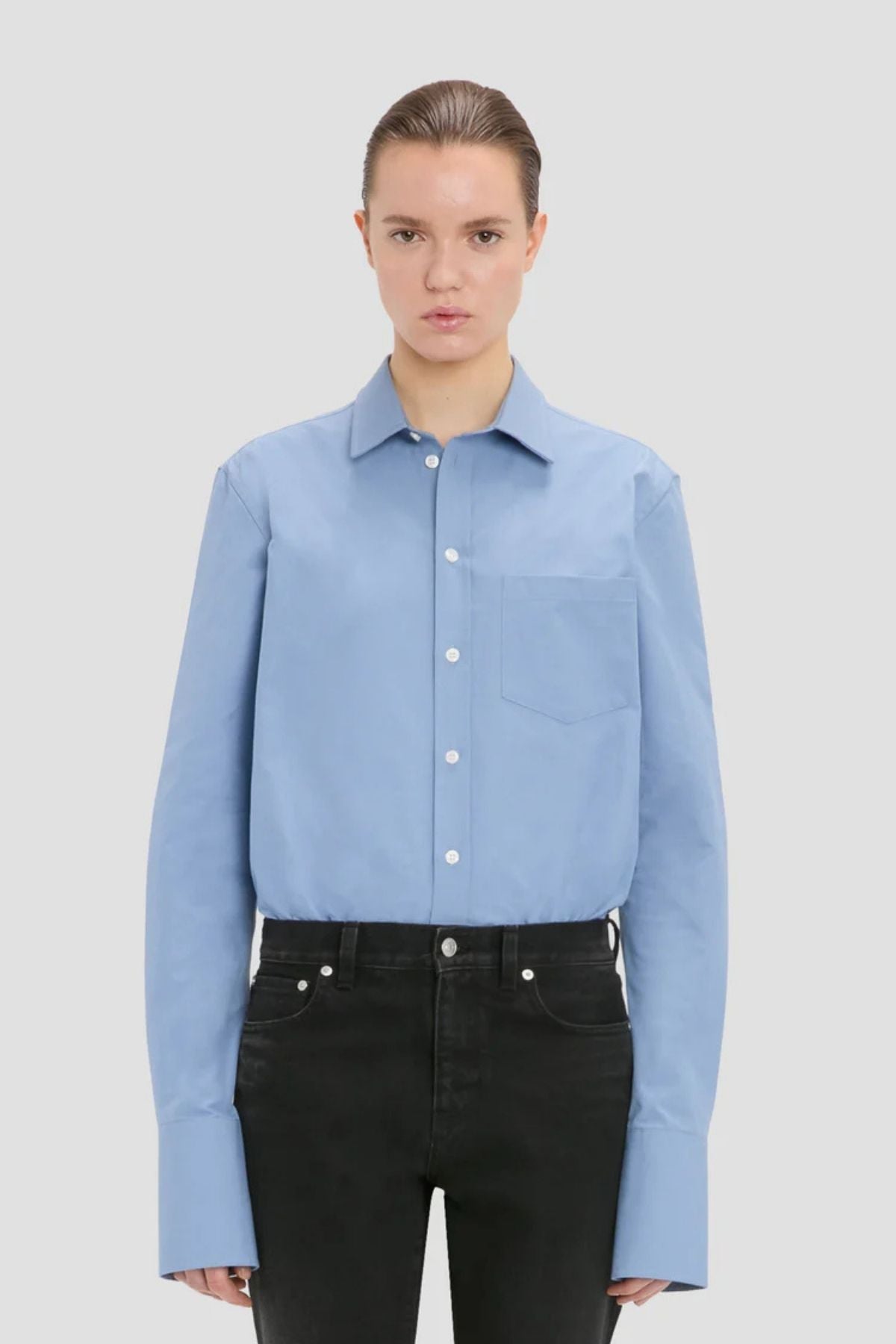 Victoria Beckham Perry Shirt - Ocean Mist