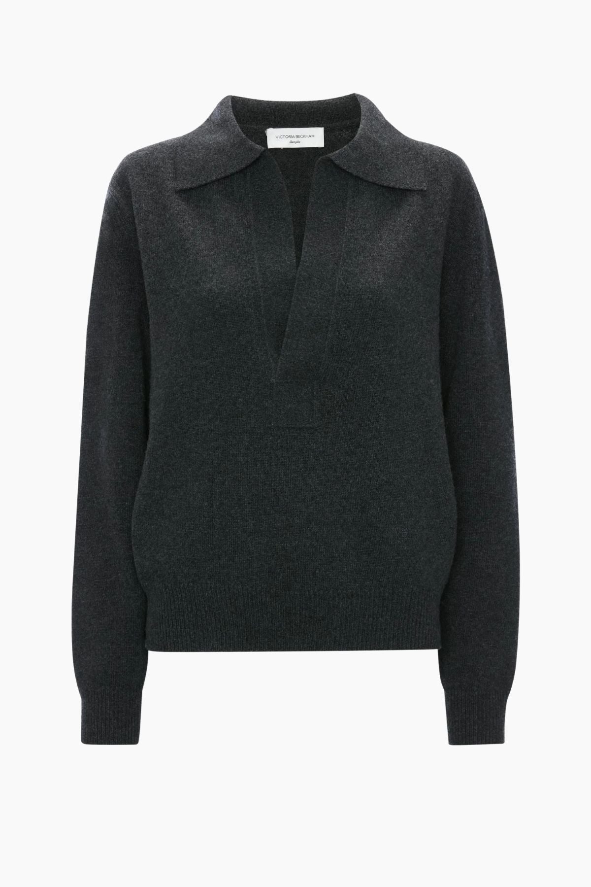 Victoria Beckham Polo Collar Jumper - Ore Melange