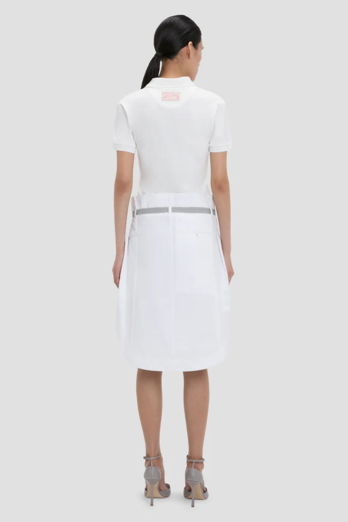 Victoria Beckham Polo Collar Top - White