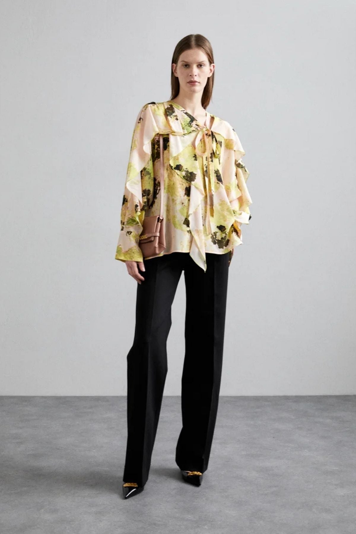 Victoria Beckham Romantic Blouse - Peach/ Lime