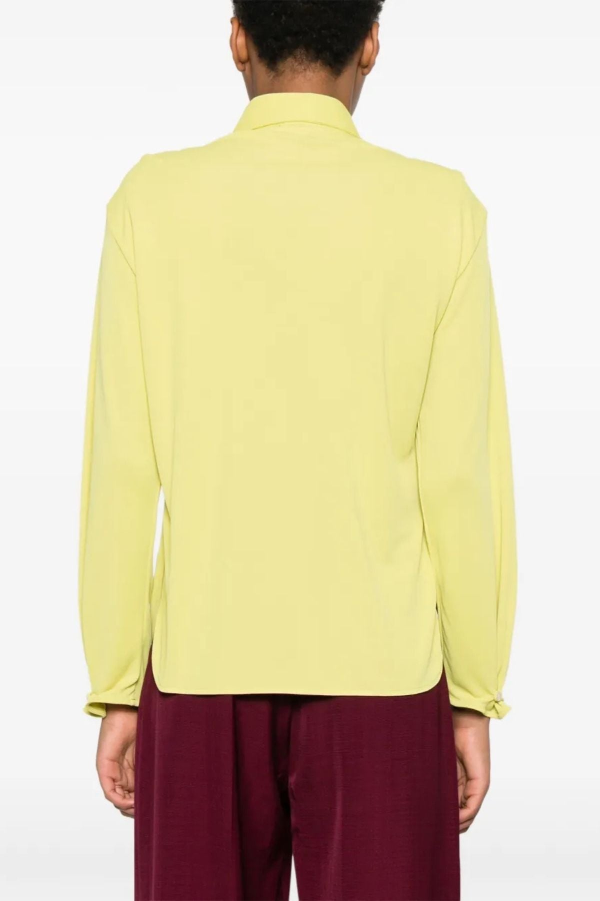 Victoria Beckham Ruffle Detail Blouse - Citrus