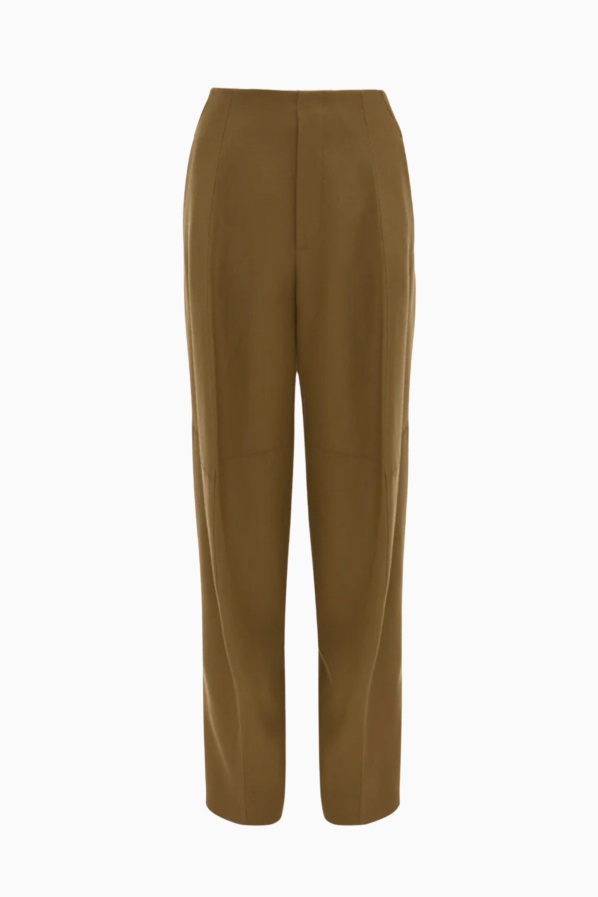 Victoria Beckham Sculptural Leg Trouser - Dark Camel