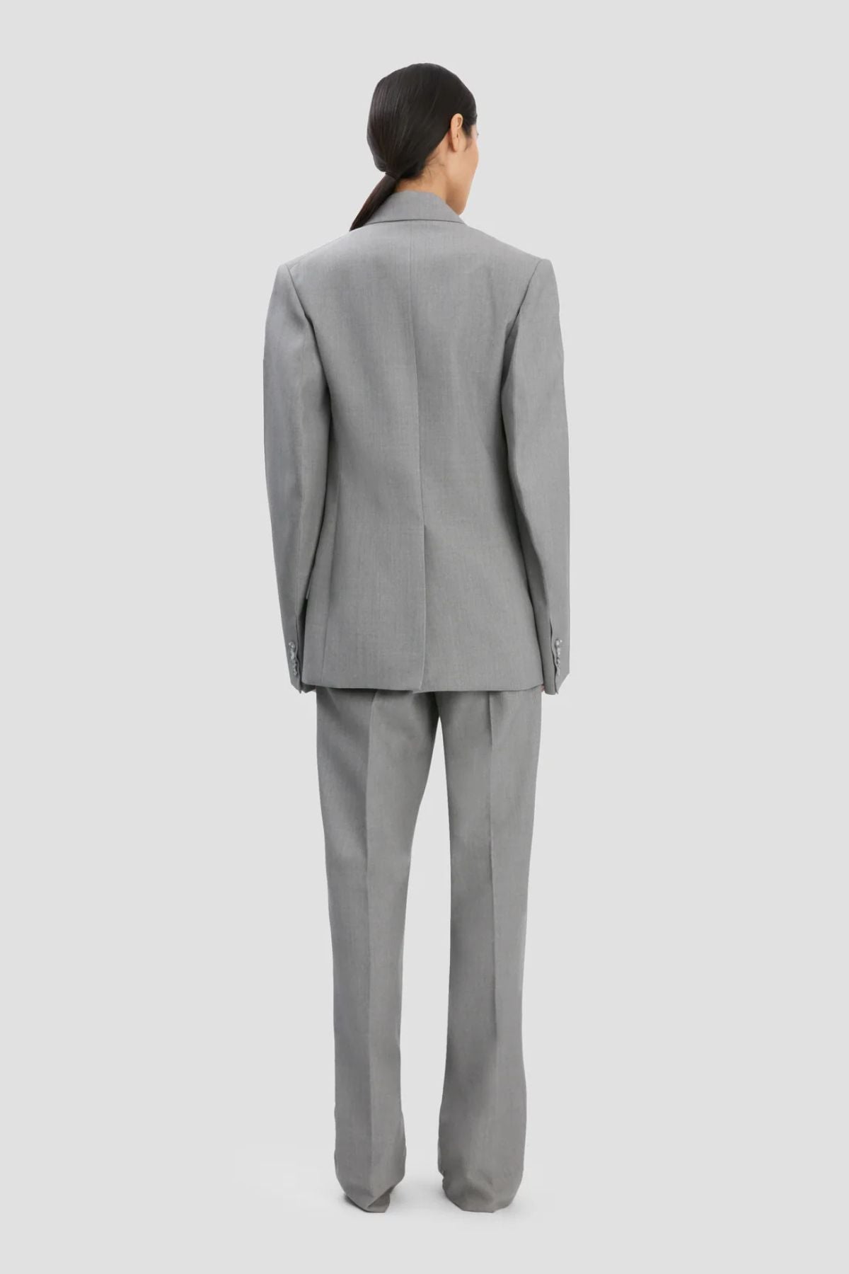 Victoria Beckham Sculptural Sleeve Blazer - Light Grey Melange