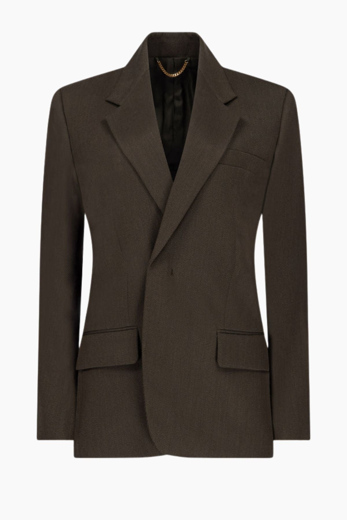 Victoria Beckham Single Breasted Runway Blazer - Golden Ember