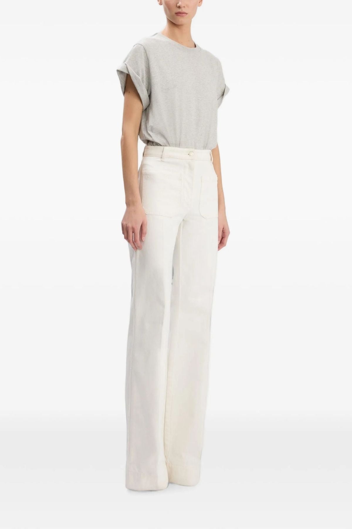Victoria Beckham Tilly T-Shirt - Grey Marl
