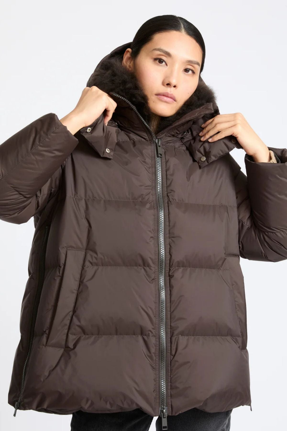 Yves Salomon Down Parka 76cm Lamb Fur - Cold Brew