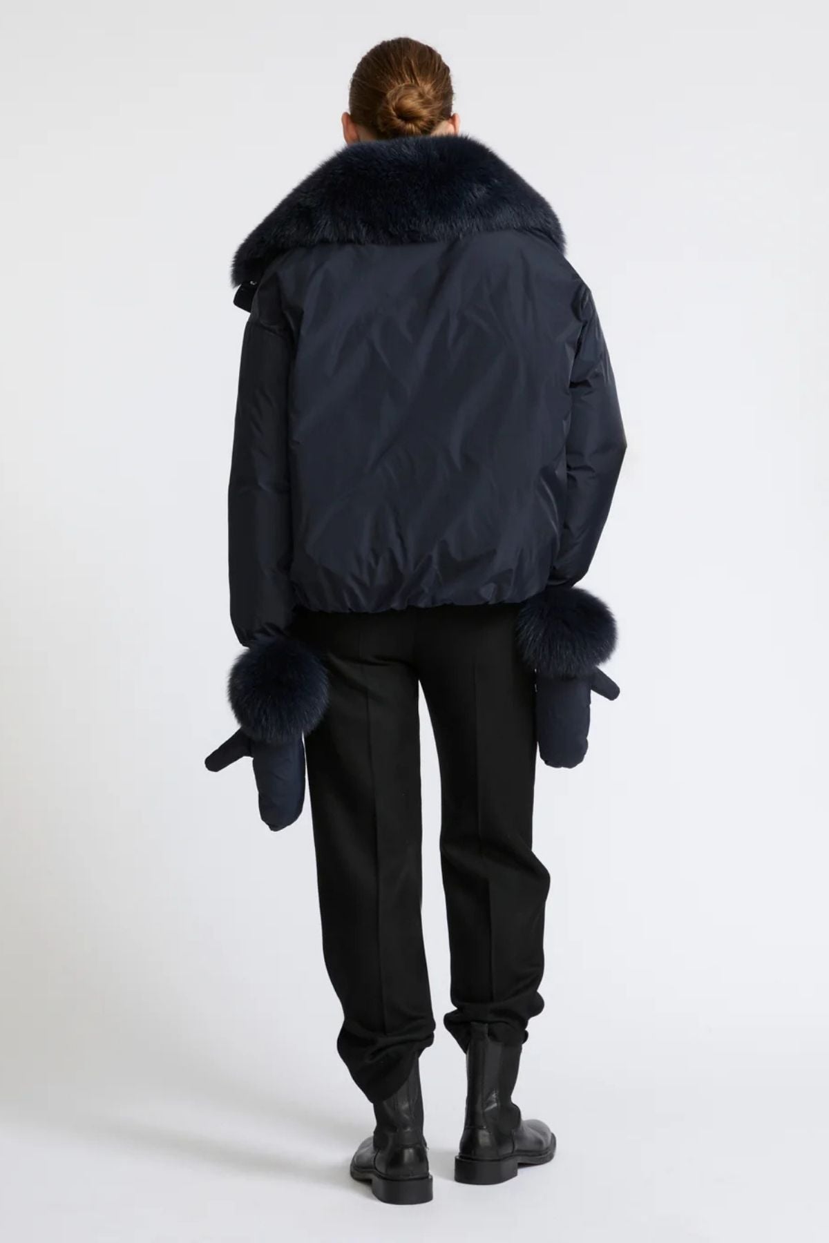 Yves Salomon Short Parka Fox Collar & Mittens 66cm - Orphee