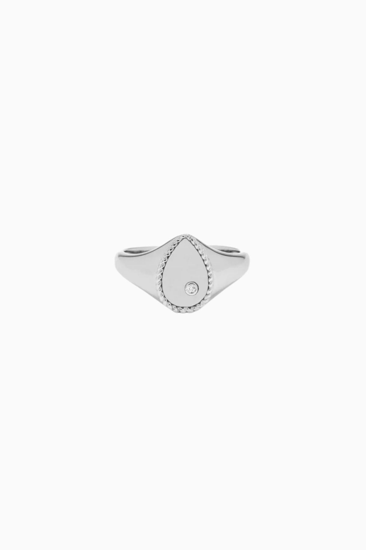 Yvonne Léon Baby Chevaliere Poire Ring - White Gold