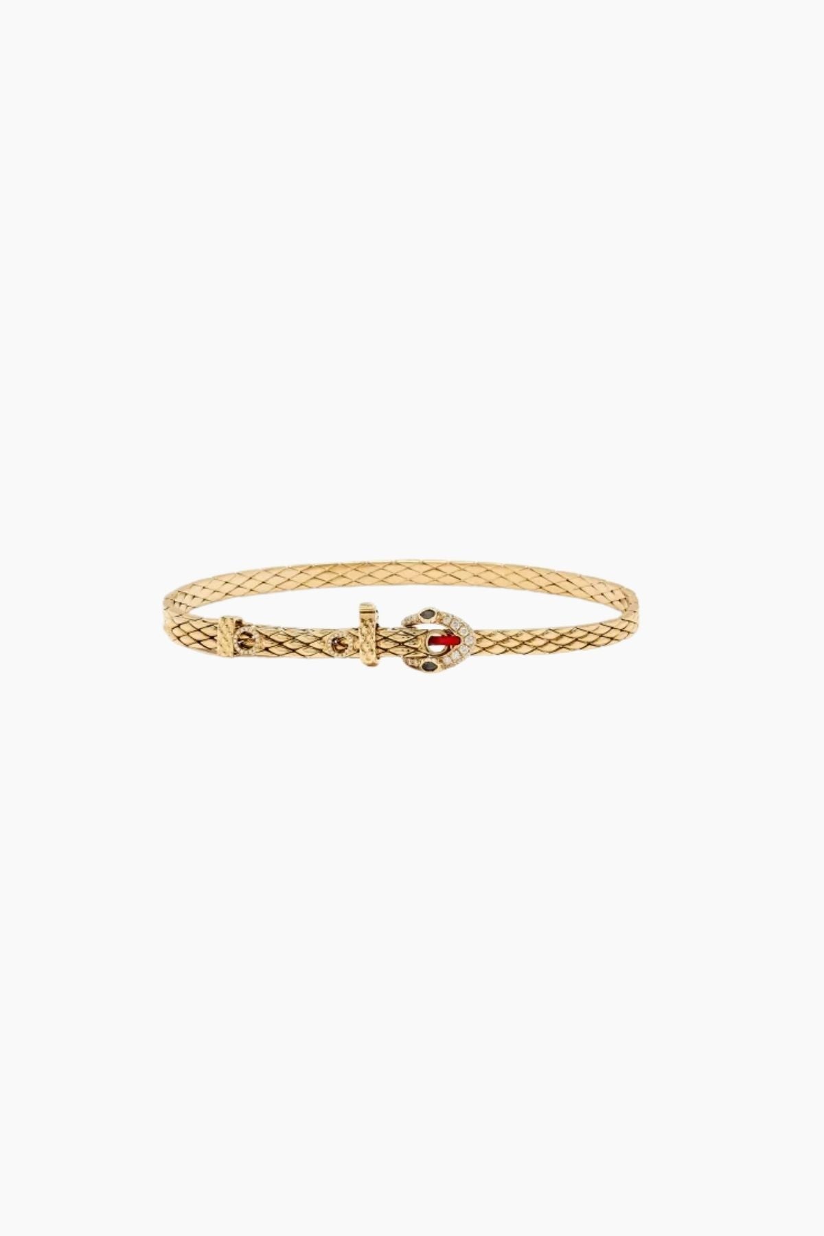 Yvonne Léon Mini Bracelet Python - Yellow Gold