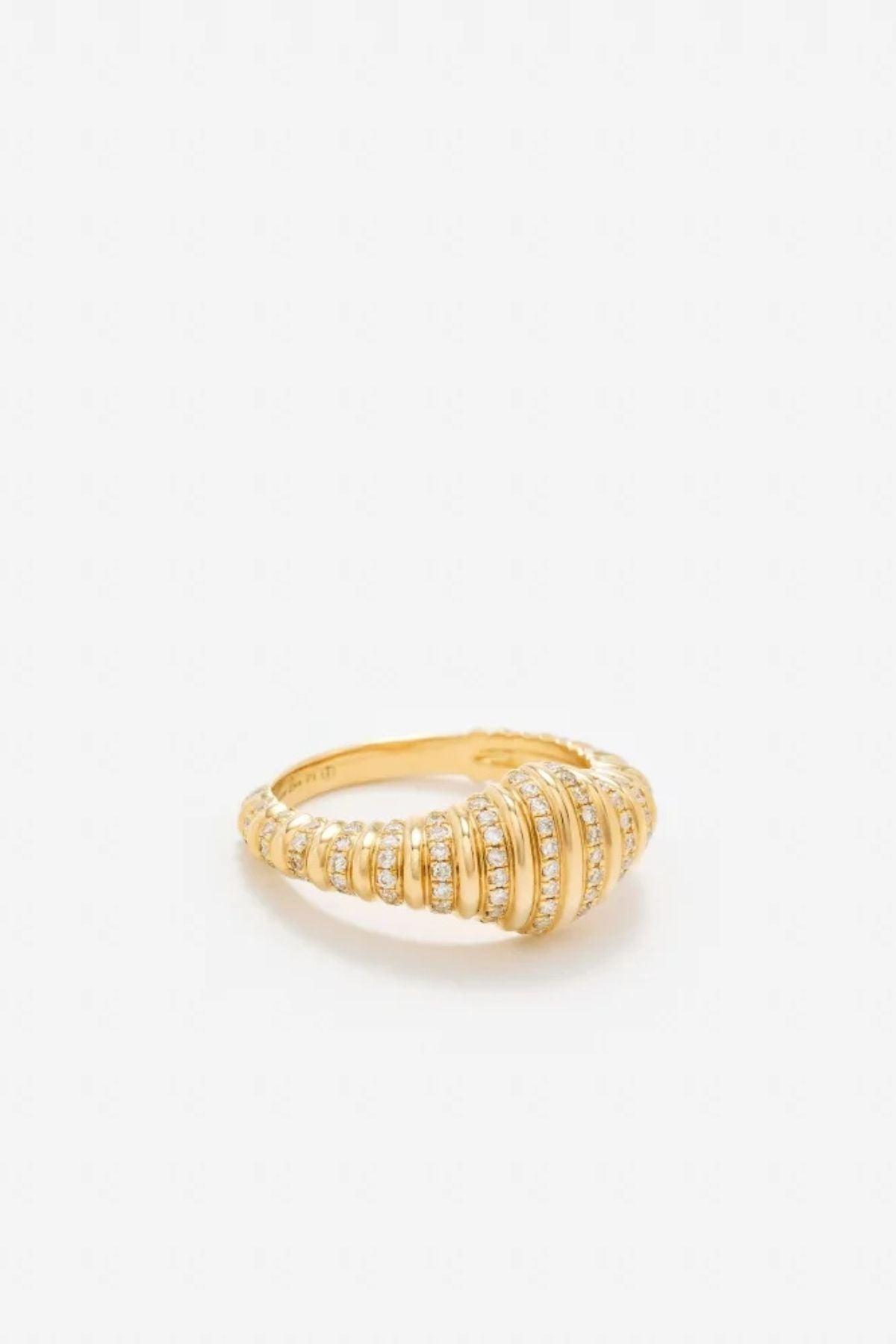 Yvonne Léon Nano Chevaliere Ovale Berlingot Daimants - Yellow Gold