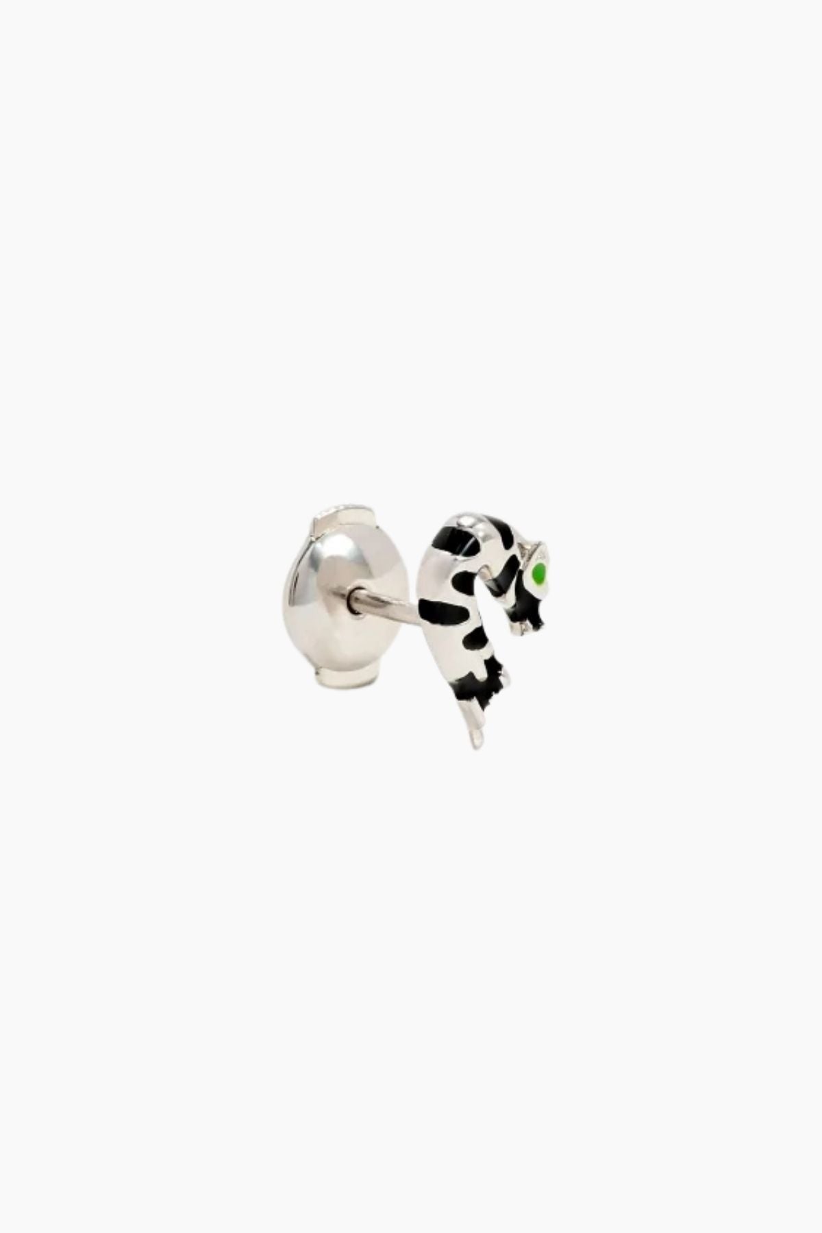 Yvonne Léon Nano Puce Felin Pave Leopard Earring - White Gold