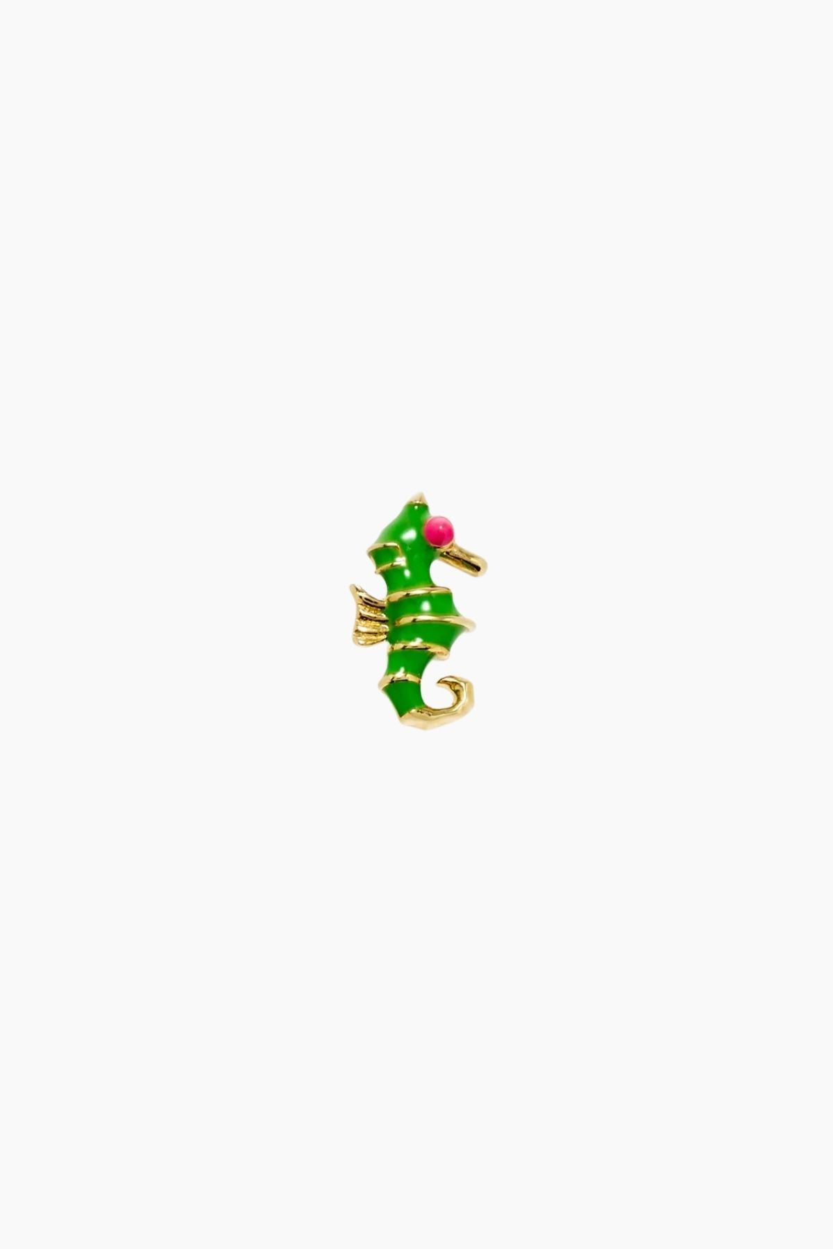 Yvonne Leon Nano Puce Hippocampe Seahorse Earring - Yellow Gold