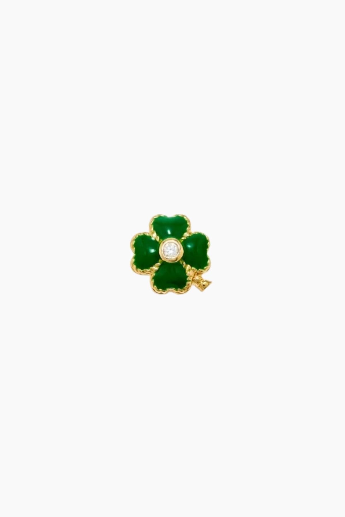 Yvonne Léon Le Cubo Berlingot + Nano Puce Trefle Four Leaf Clover - Yellow Gold