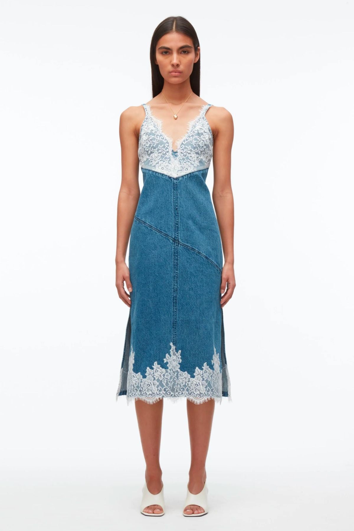 3.1 Phillip Lim Denim Slip Dress - Blue