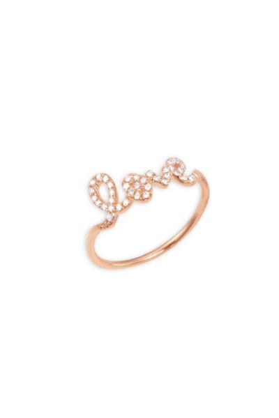 Sydney Evan Rose Gold 'Love' Ring (743699808309)