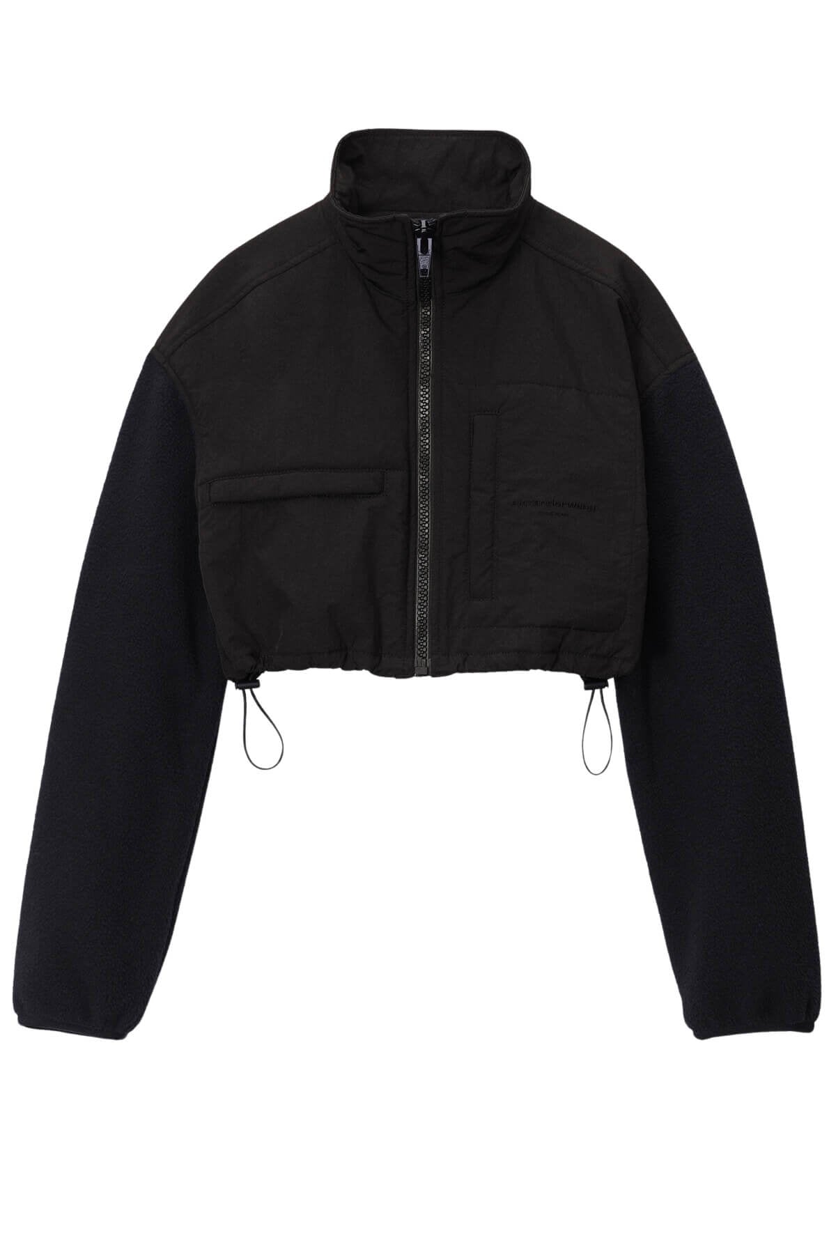 Alexander Wang Cropped Fleece Jacket - Black