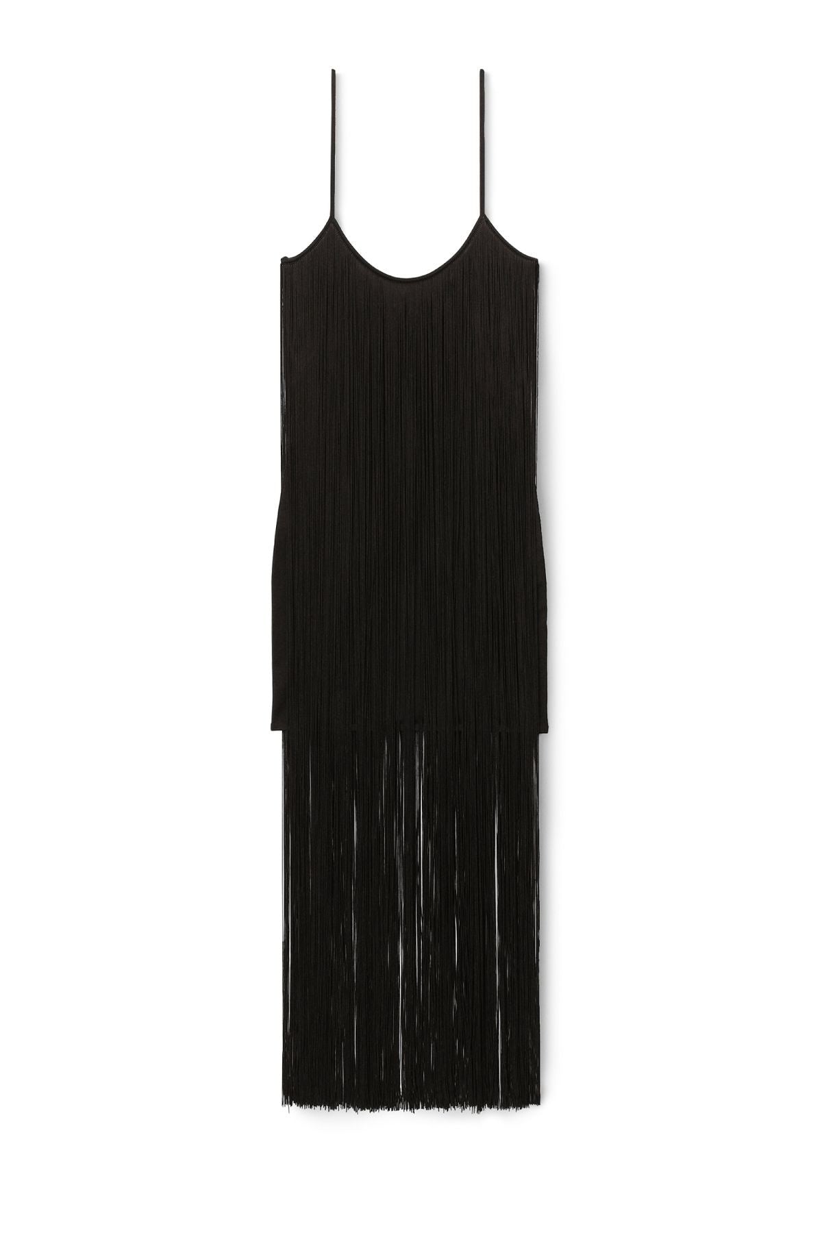 Alexander Wang Fringe Tank Mini Dress - Black