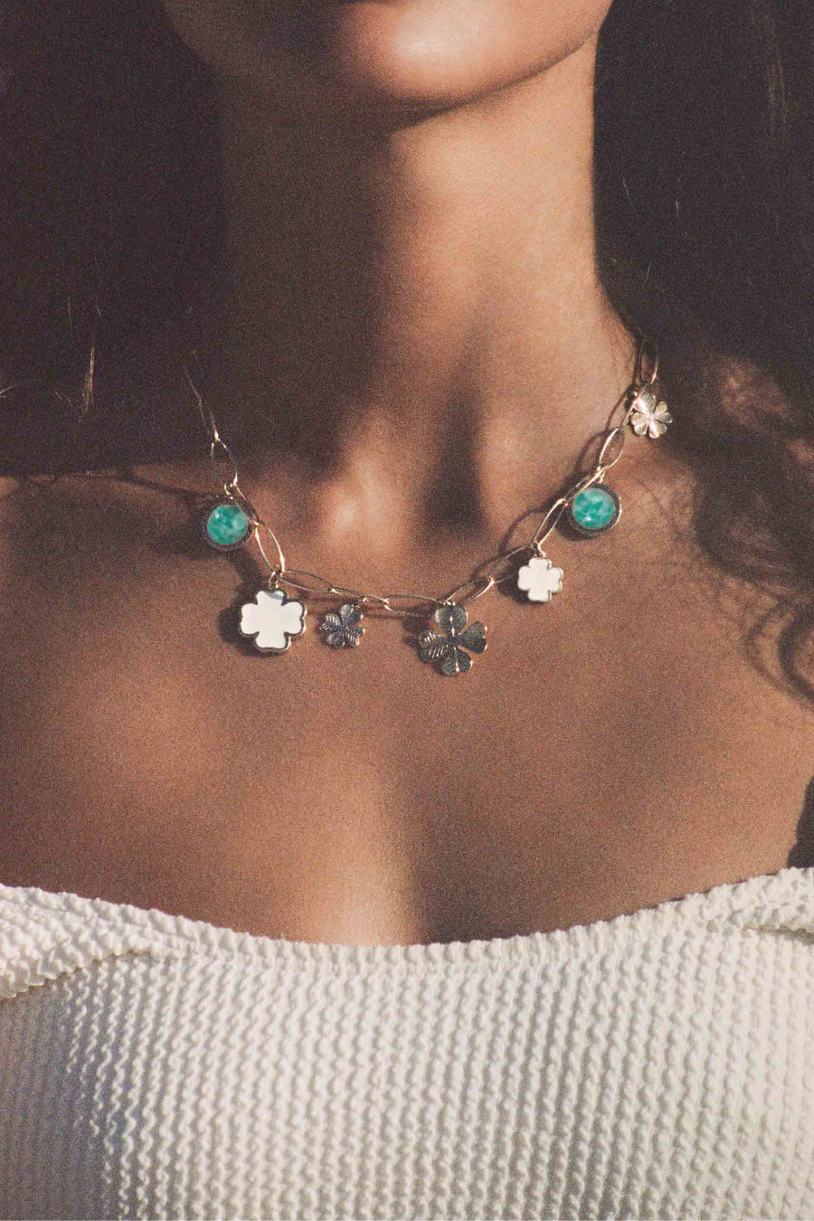 Aurelie Bidermann Eylin Charm Necklace - Amazonite