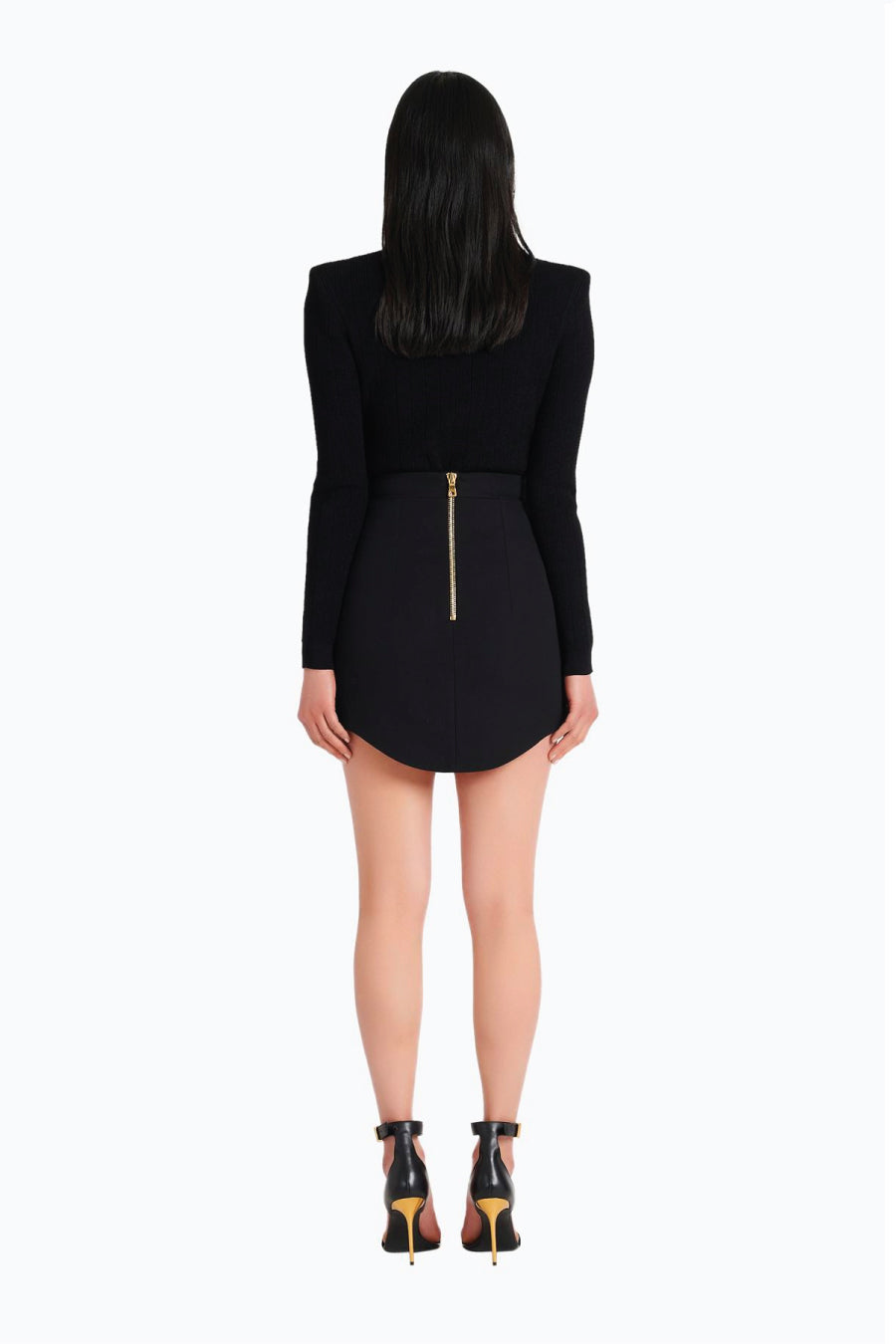Balmain 6 Button Mini Skirt - Black