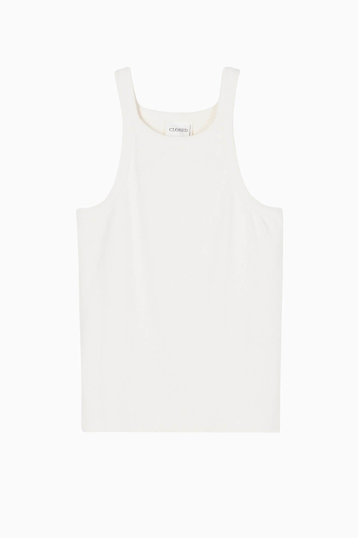 Closed  Racer Top - Ivory