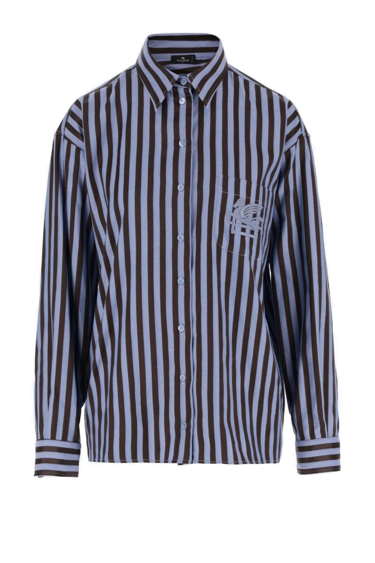 Etro Striped Cotton Shirt - Blue Multi