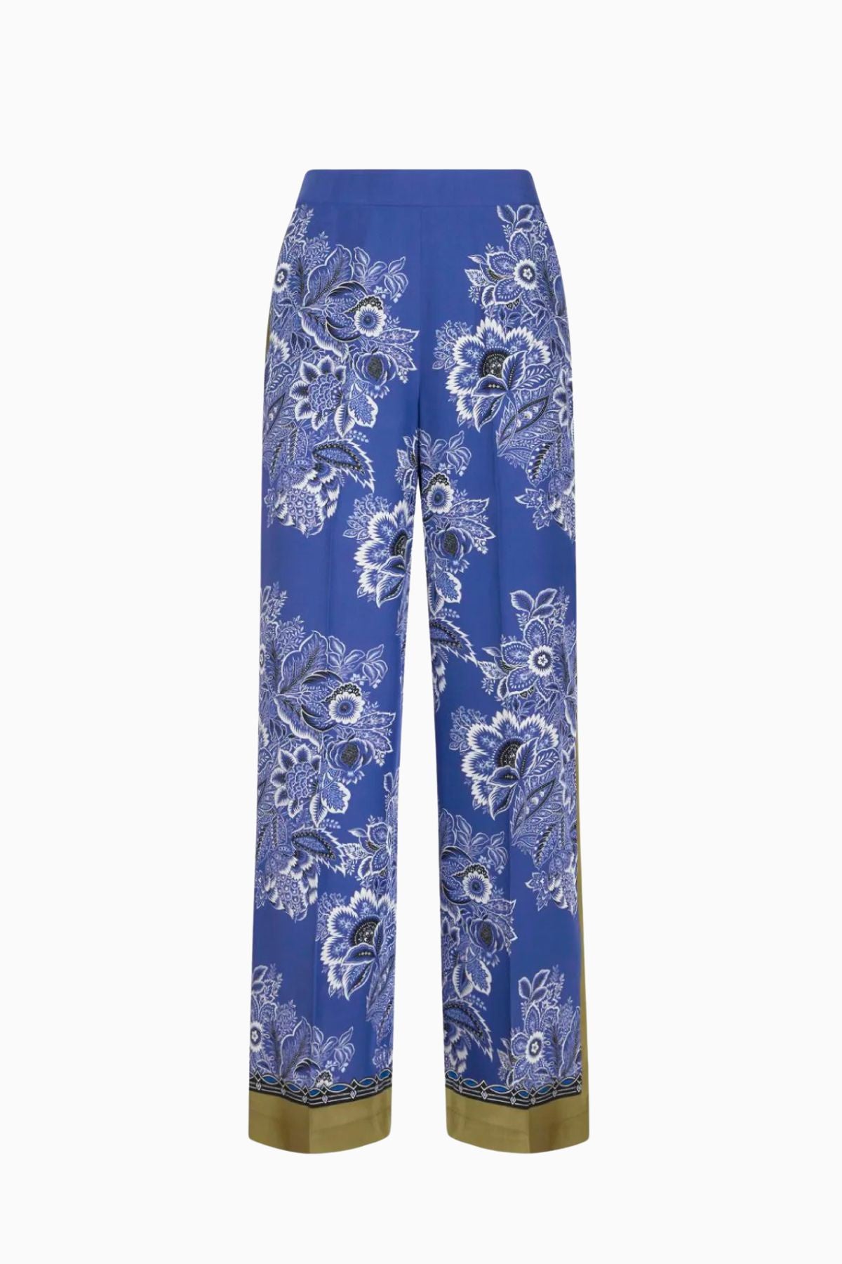 Etro Bandana Print Silk Pyjama Pant - Royal Blue