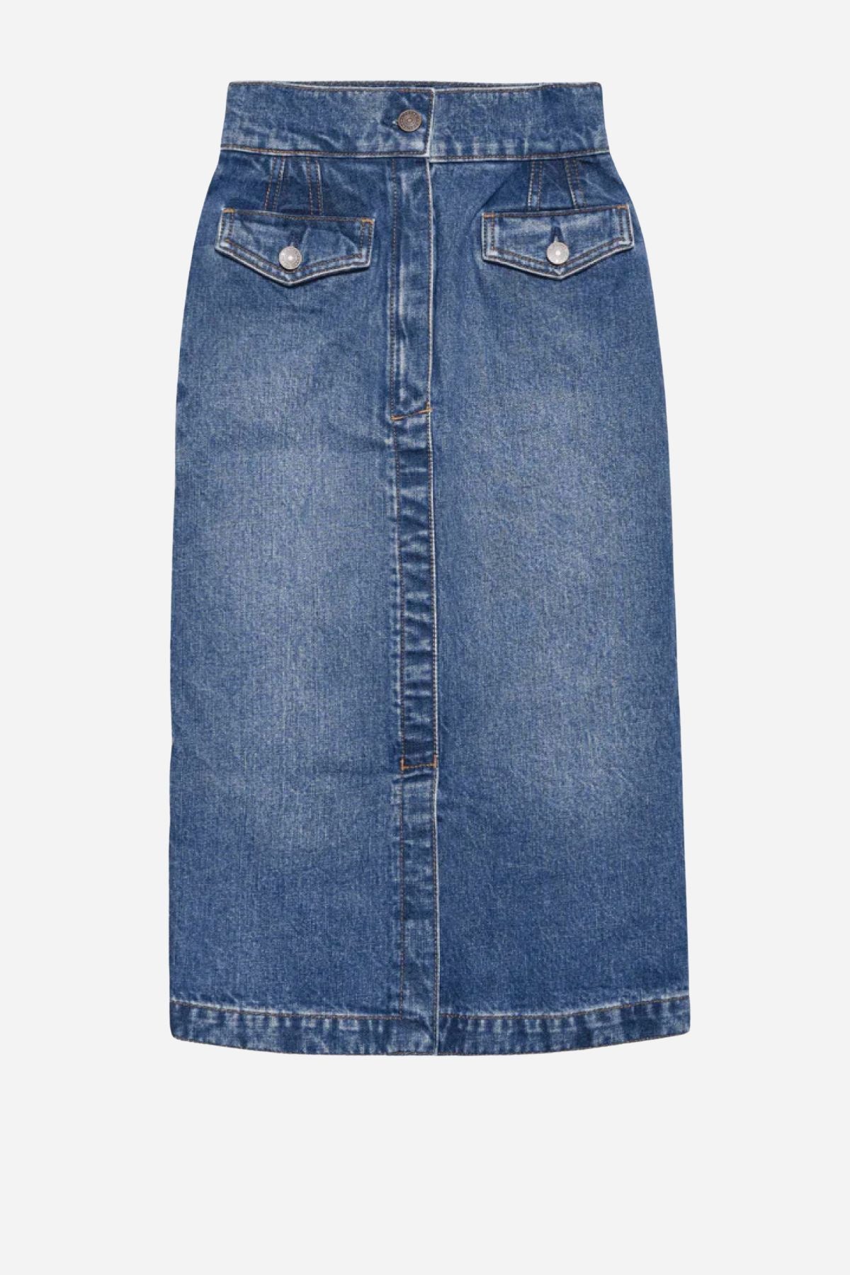 Frame Denim The Vent Front Skirt - Pearl District
