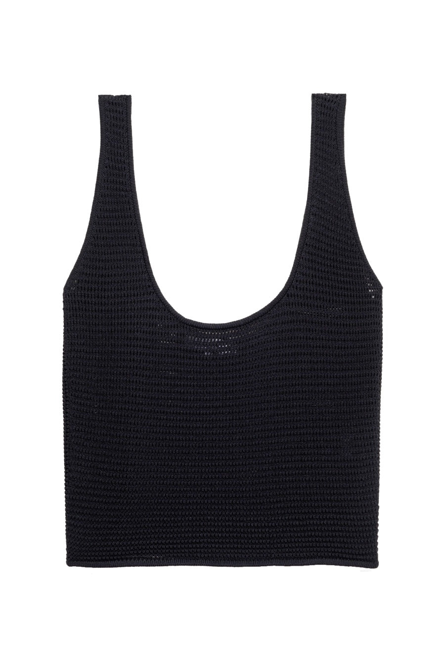 Frame Denim Crochet Tank Top - Black