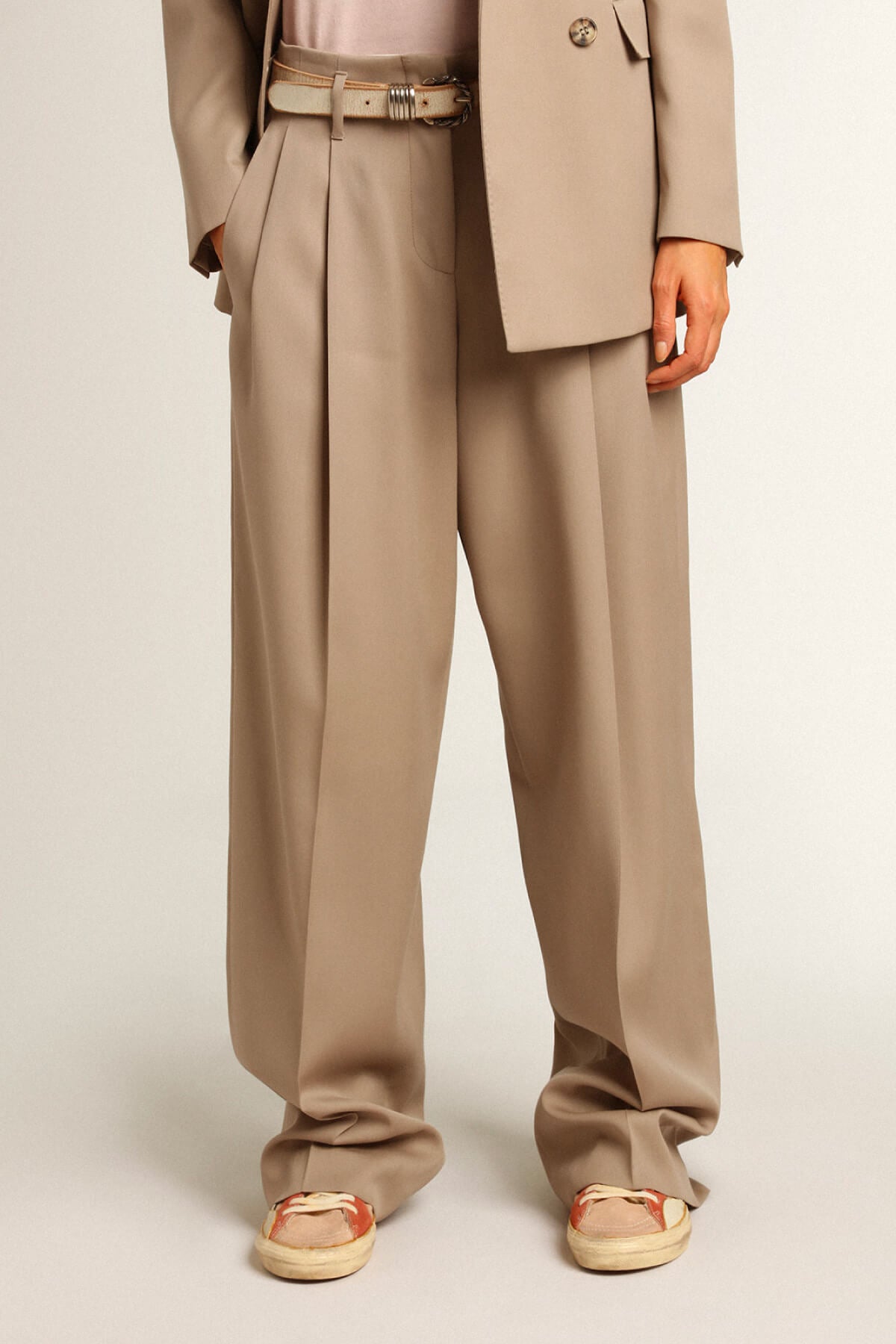 パンツ Golden  Wool gabardine trousers GOLDEN GOOSE Wool-gabardine wide-leg pants | NET-A-PORTER