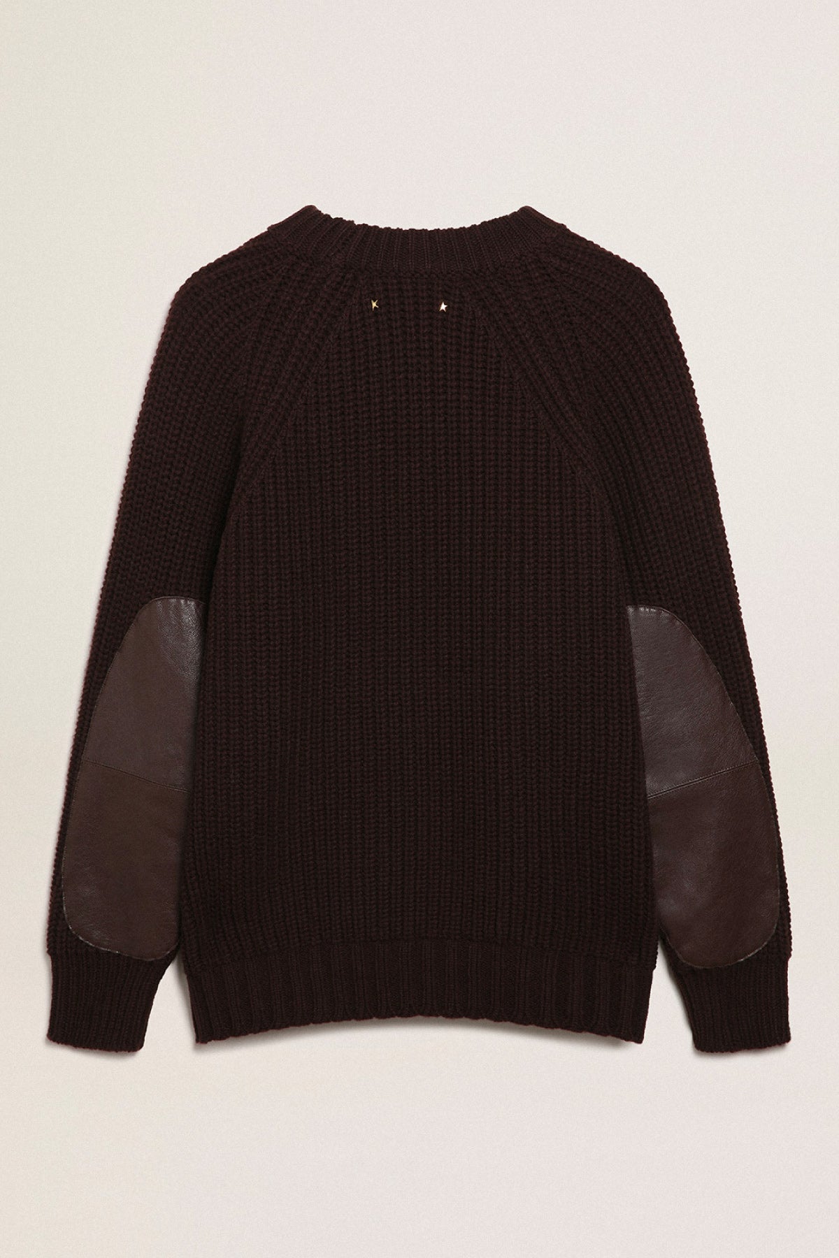 Golden Goose Boxy Leather Detail Jumper - Licorice