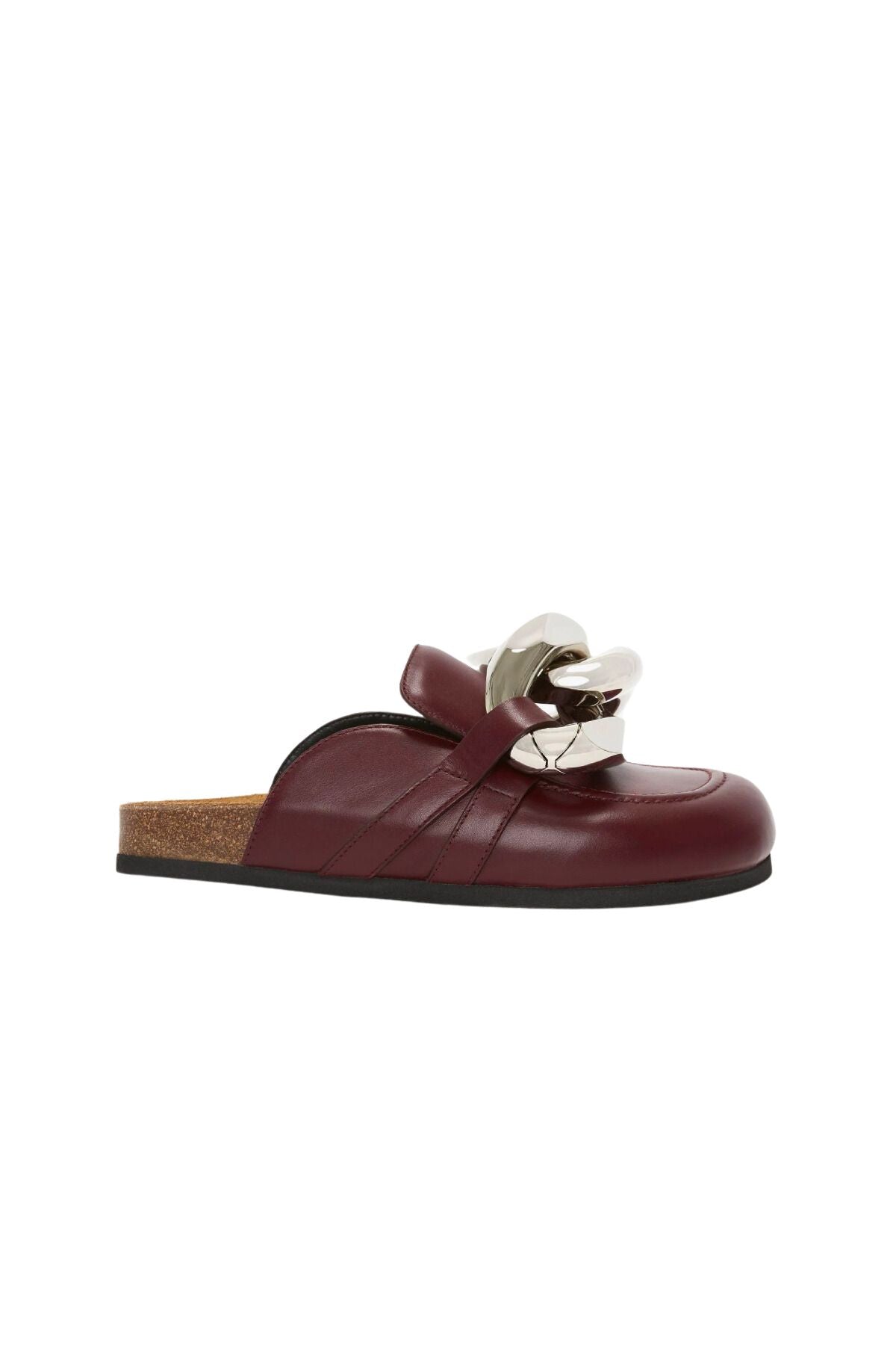 JW Anderson Chain Loafer - Burgundy/ Silver