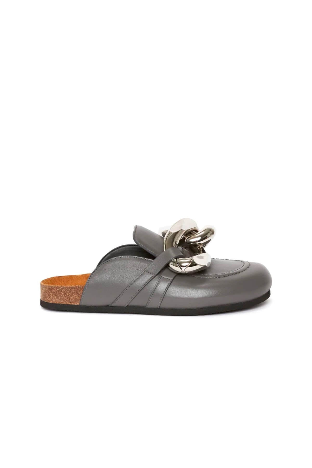 JW Anderson Chain Loafer Mules - Grey/ Silver