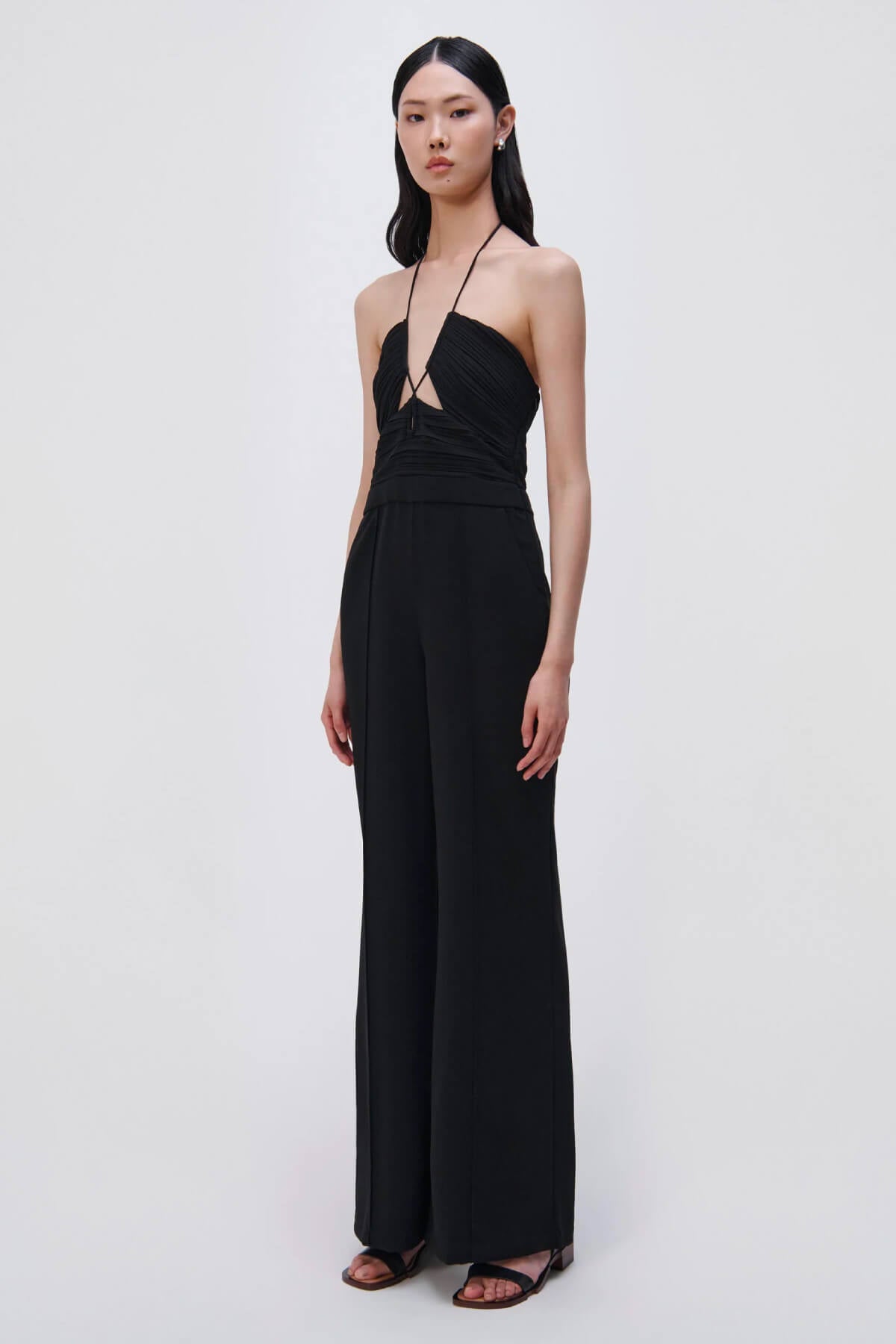 Simkhai Gala Plisse Cut-Out Jumpsuit - Black