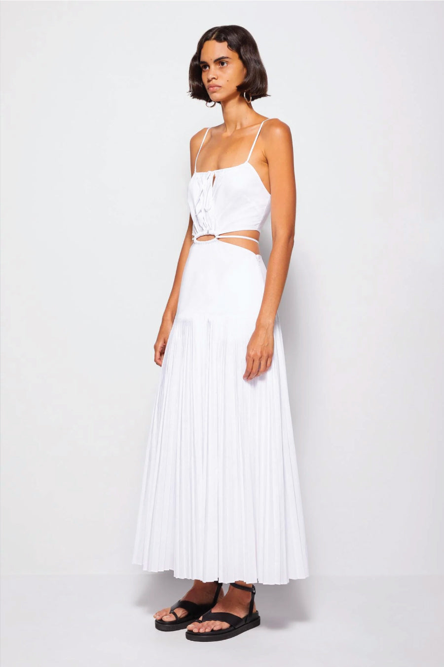 Jonathan Simkhai Rem Pleated Maxi Dress - White