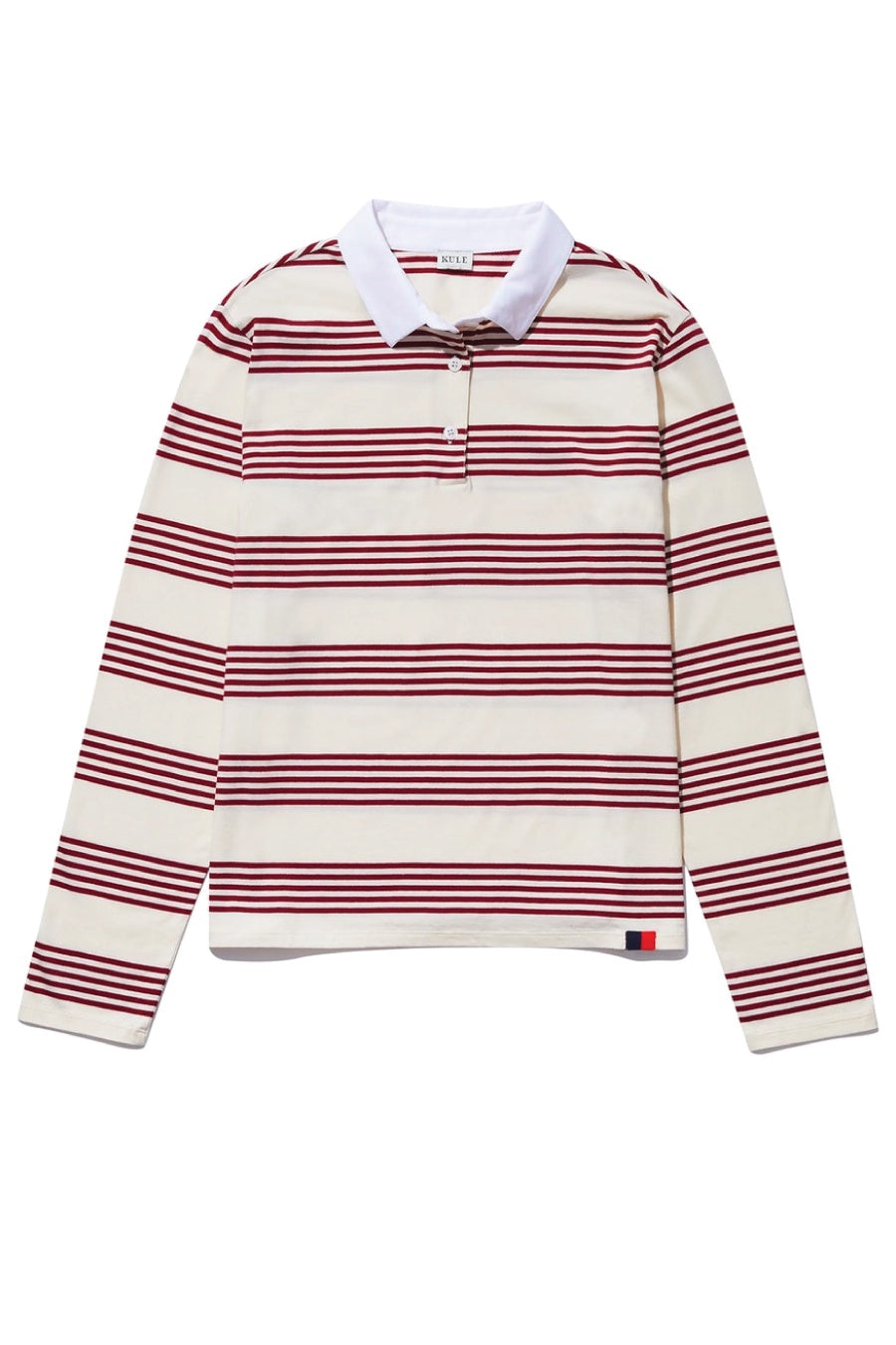Kule The Rugby Striped Sweatshirt - Cream/ Port