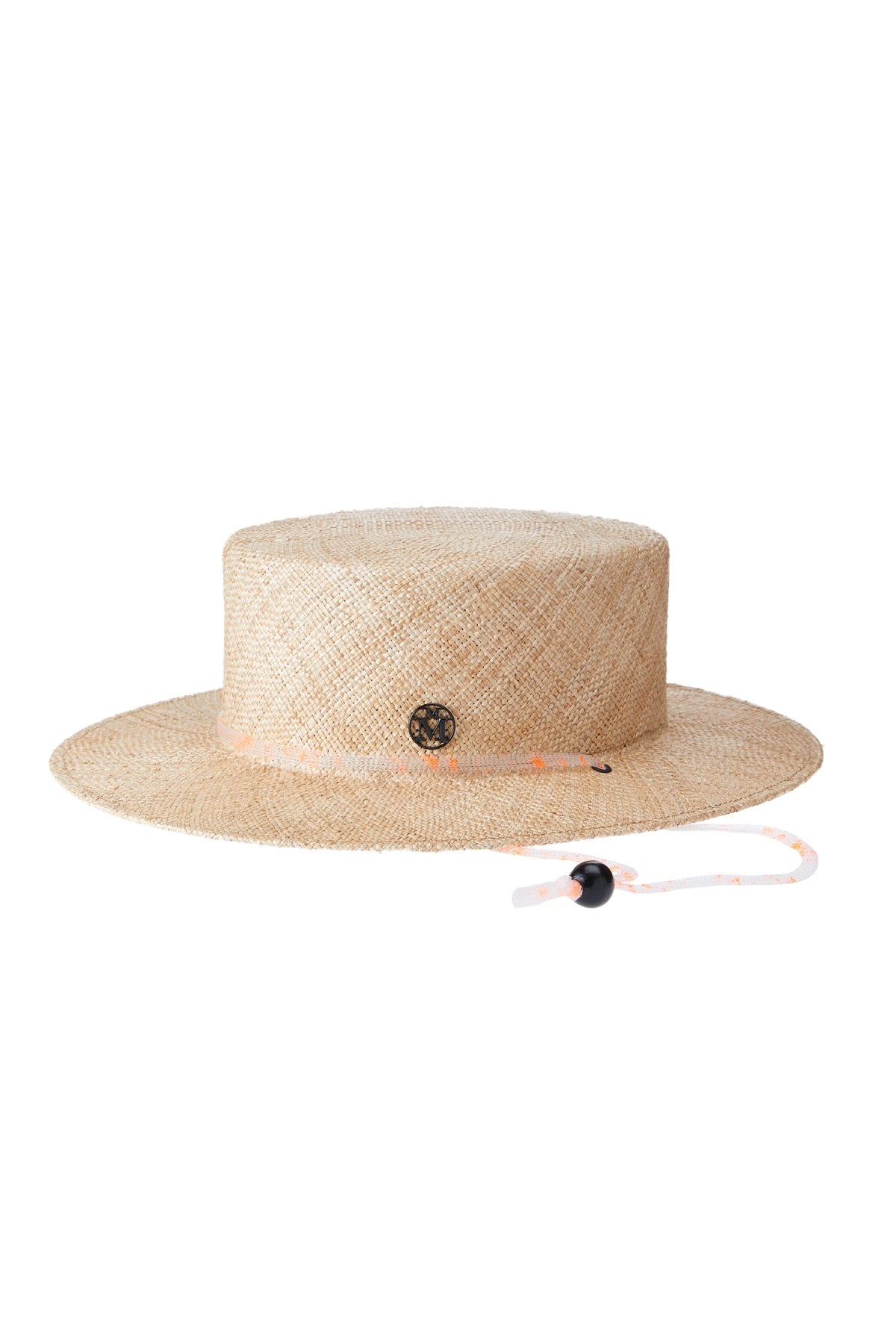 Maison Michel Kiki Fluo Straw Hat - Natural