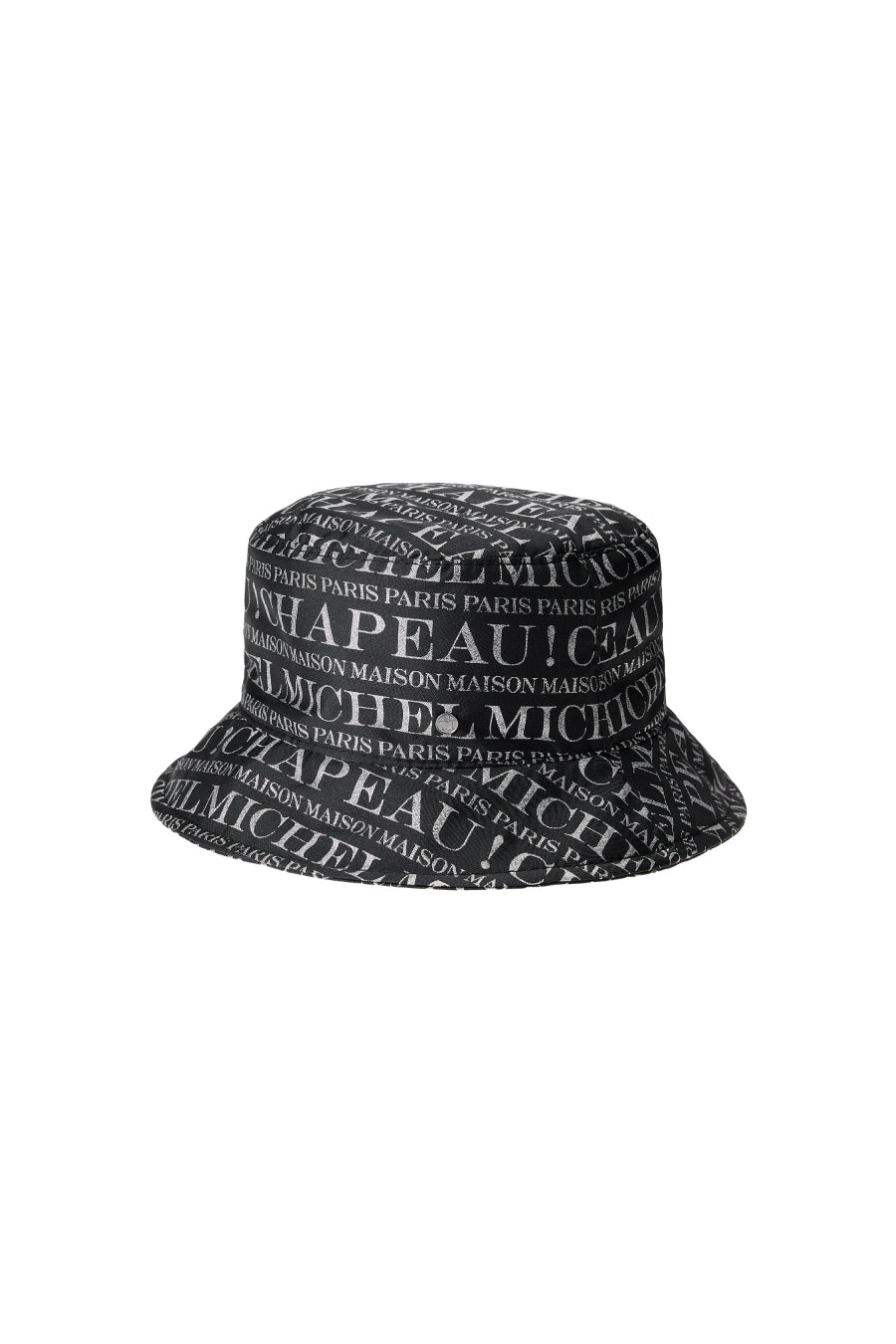 Maison Michel Jason All Over Michel Bucket Hat - Black/ Silver