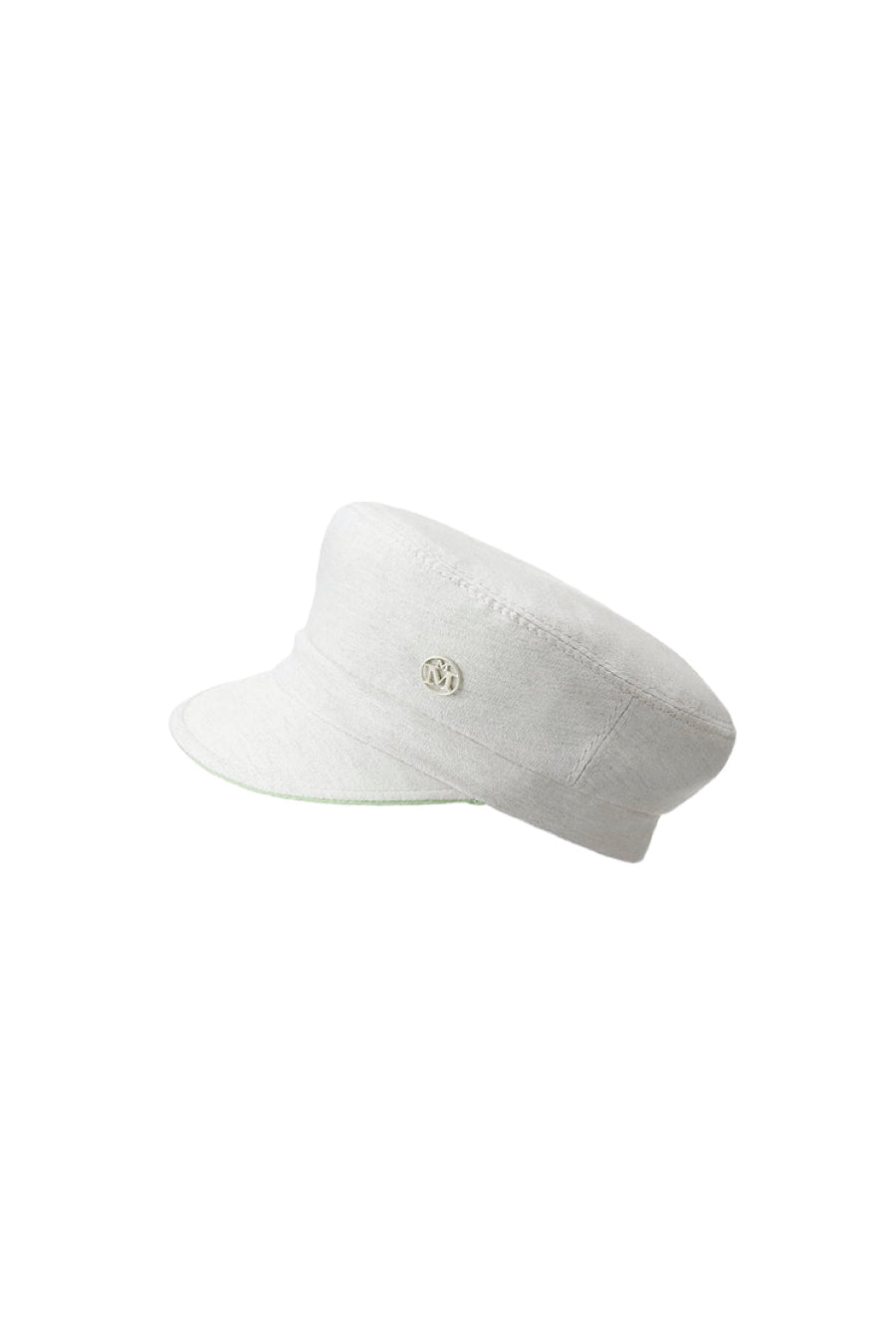 Maison Michel Soft New Abby Cap - Beige/ Green