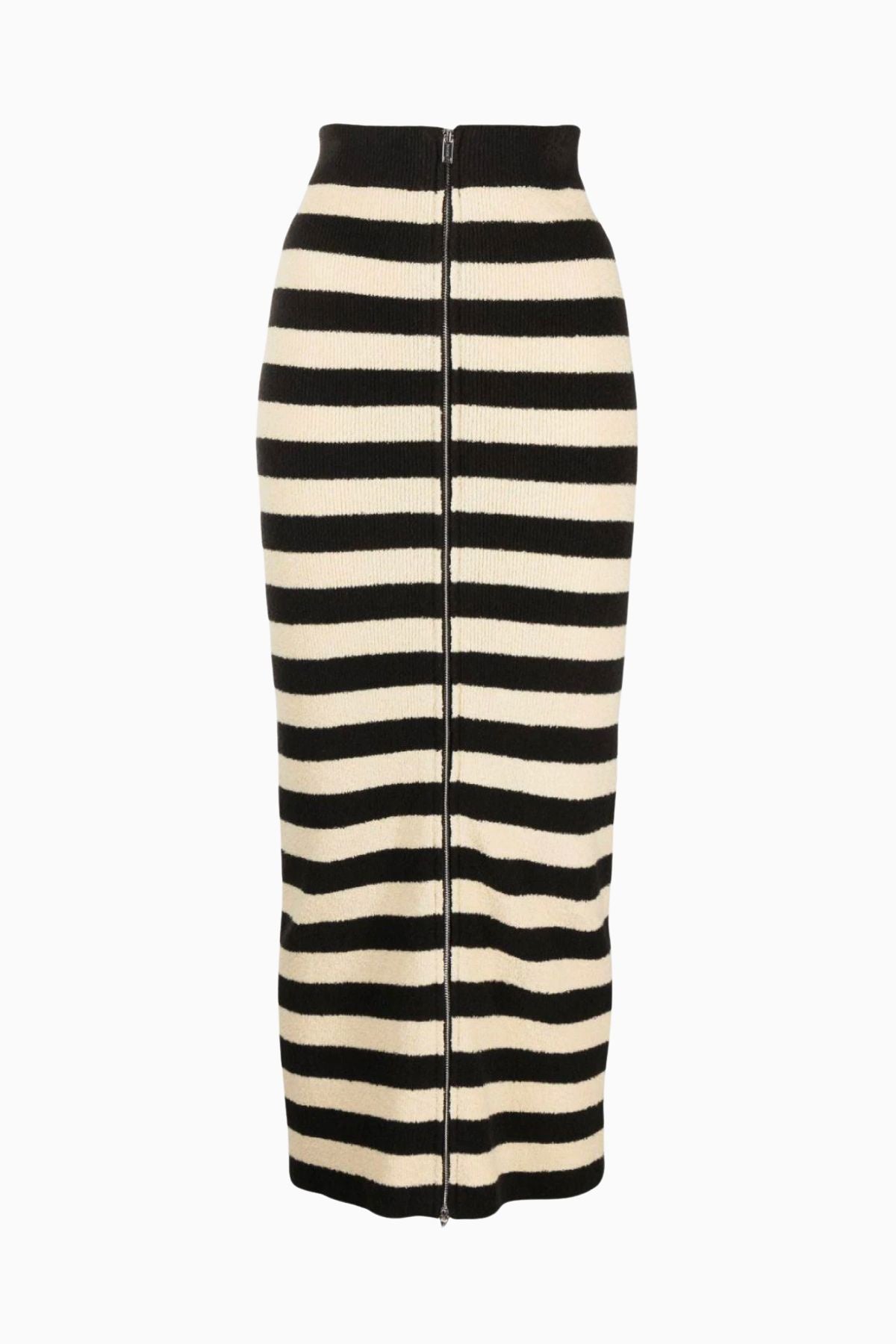 Nanushka Nima Striped Terry Knit Skirt - Creme/Off Blk