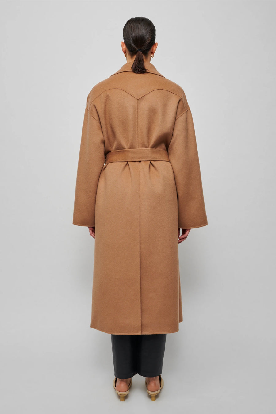 Nanushka Alamo Oversized Robe Coat - Camel Back