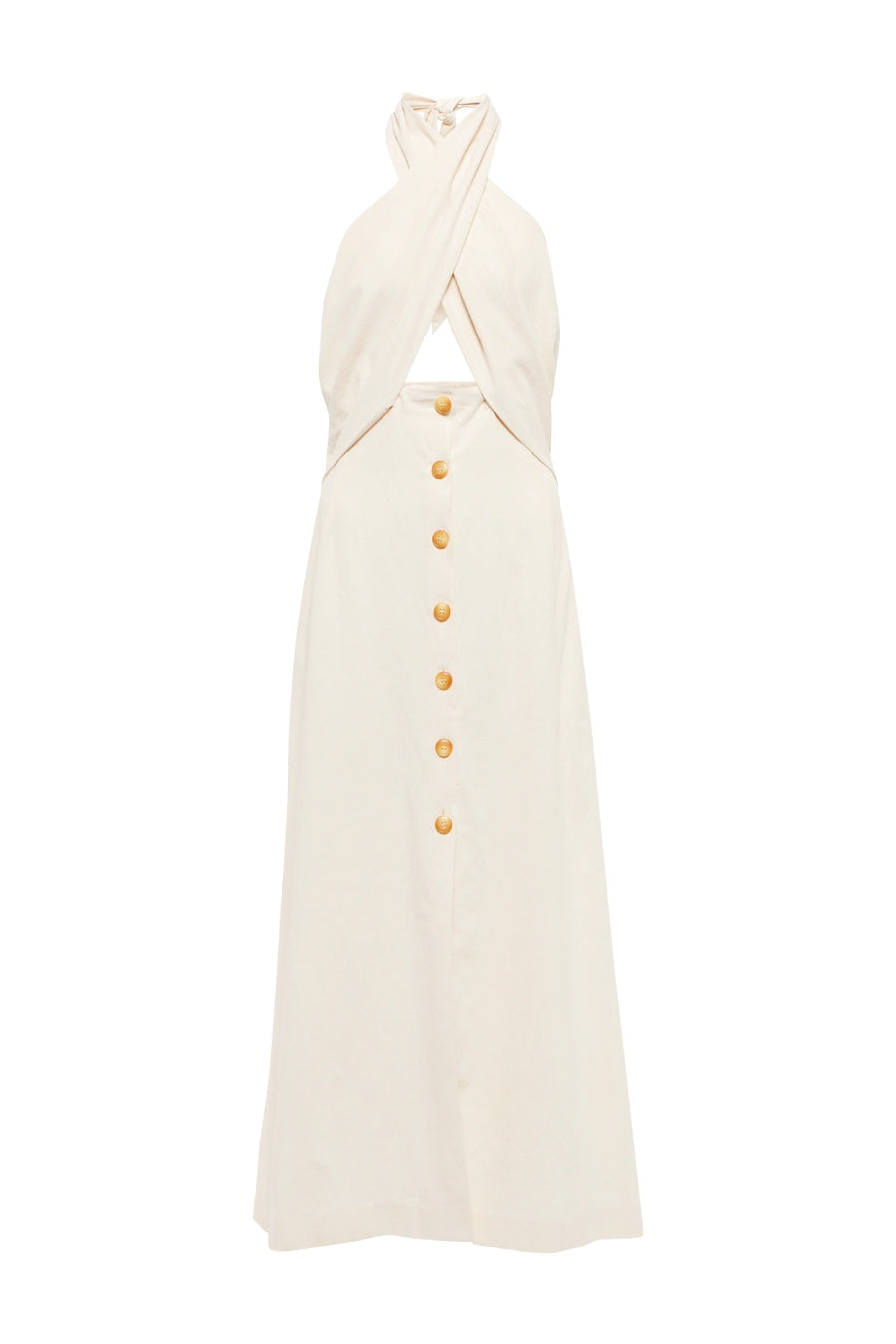 Nanushka Soffio Halterneck Dress - Creme