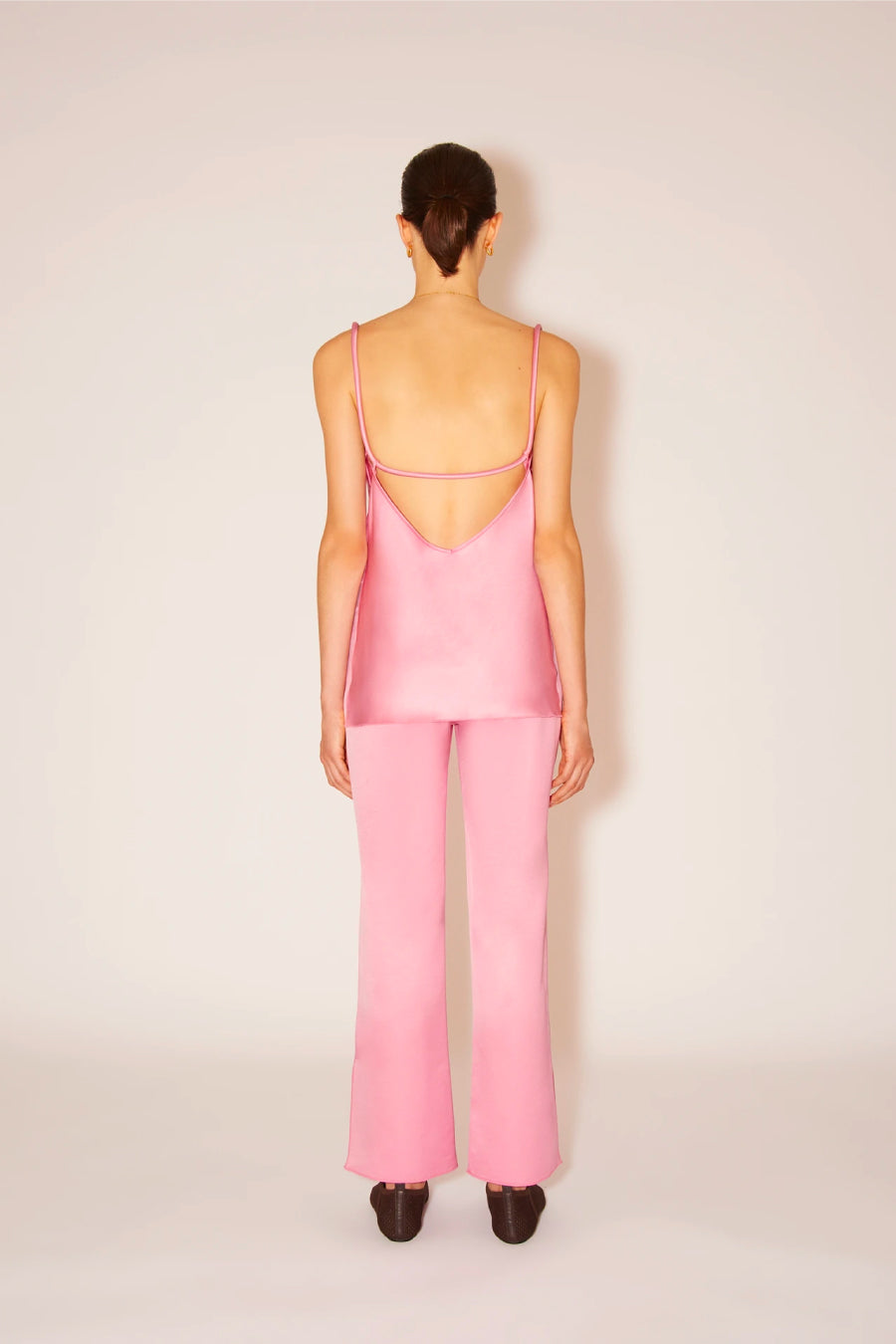 Nanushka Neza Glossy Satin Cami - Pink