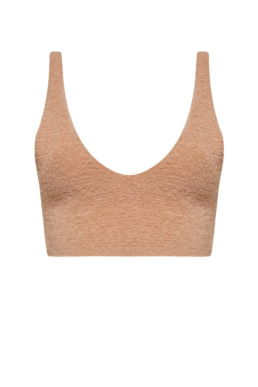 Nanushka Zosia Compact Boucle Knitted Bra - Peach