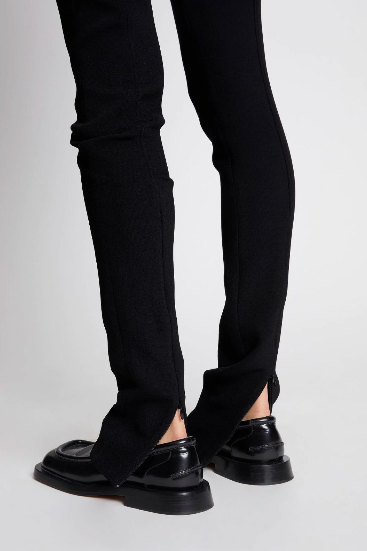 Proenza Schouler Bi-Stretch Crepe Slim Pants - Black