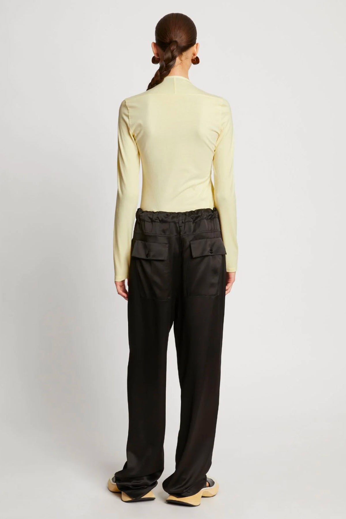 Proenza Schouler White Label Jersey Keyhole Top - Pale Yellow
