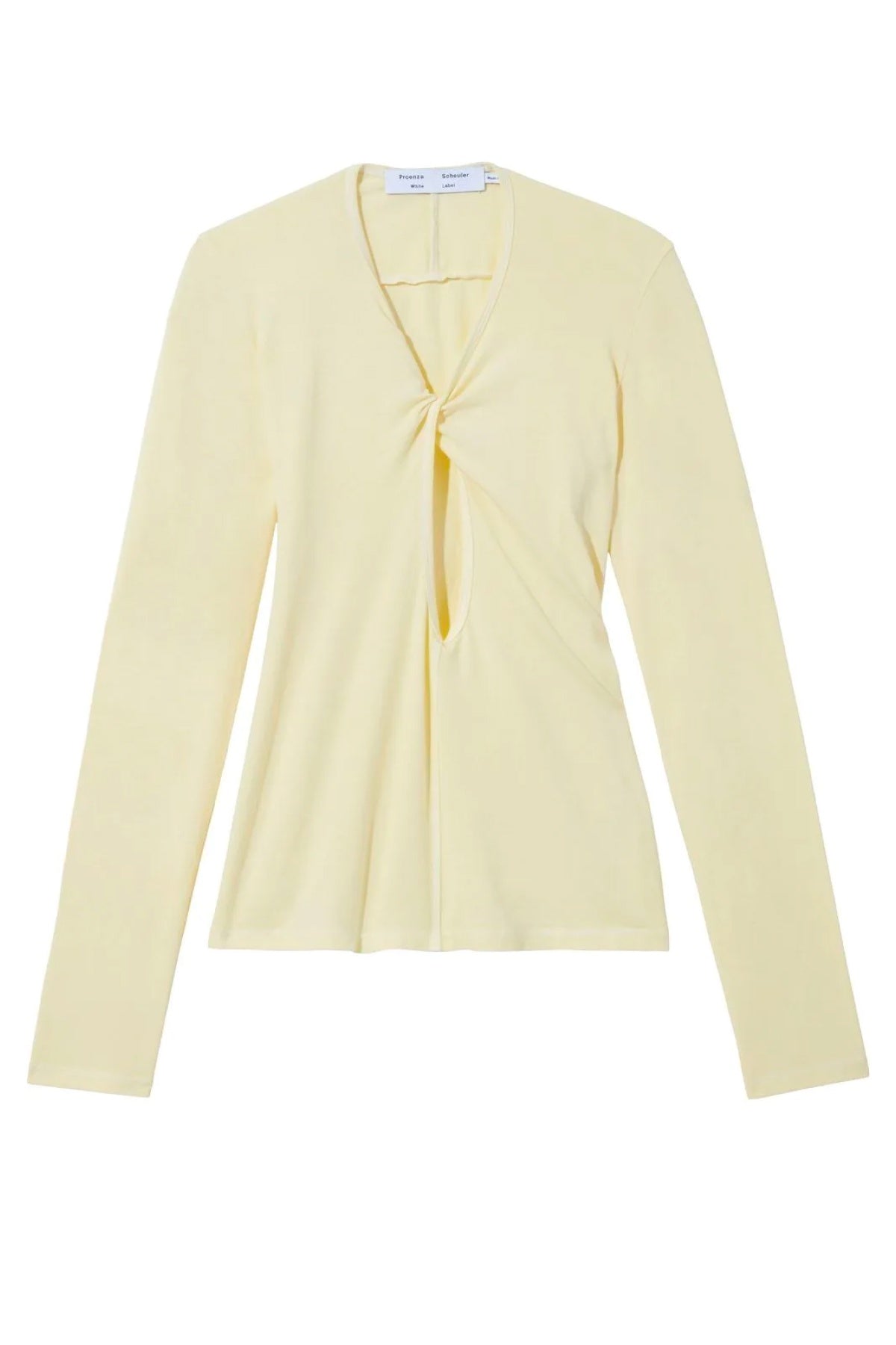 Proenza Schouler White Label Jersey Keyhole Top - Pale Yellow