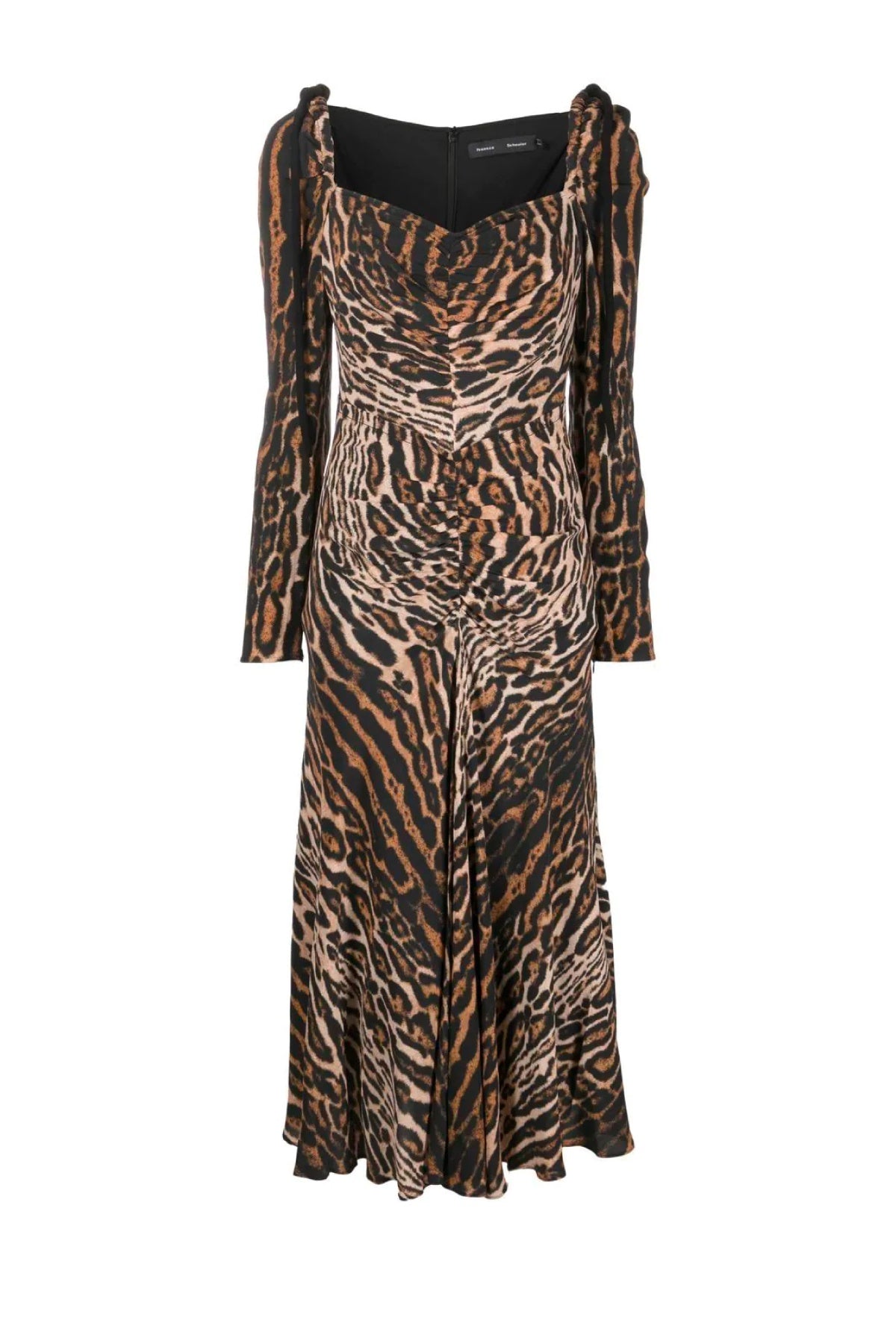 Proenza Schouler Leopard Print Cinched Dress - Brown Multi